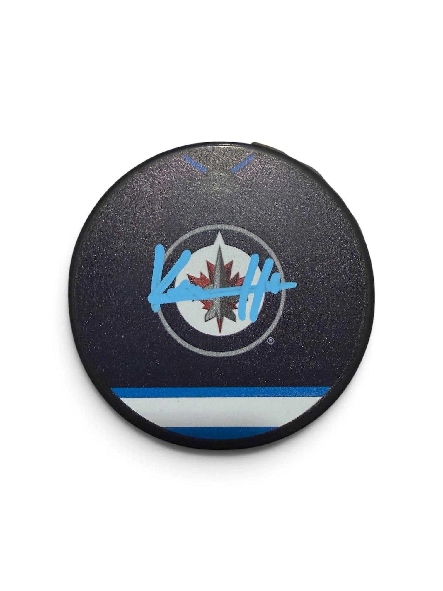 Kevin He Autographed Winnipeg Jets Puck