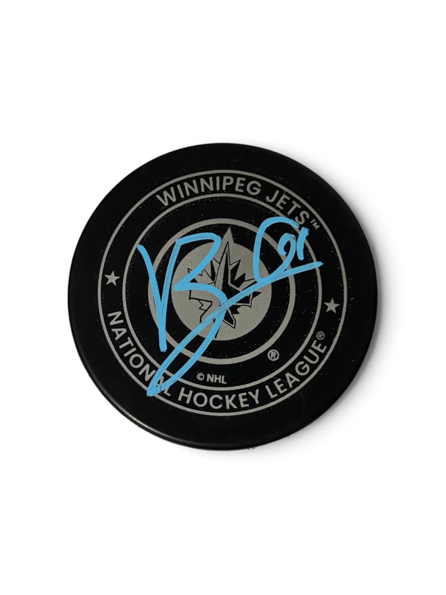 Viggo Bjorck Autographed Winnipeg Jets Puck