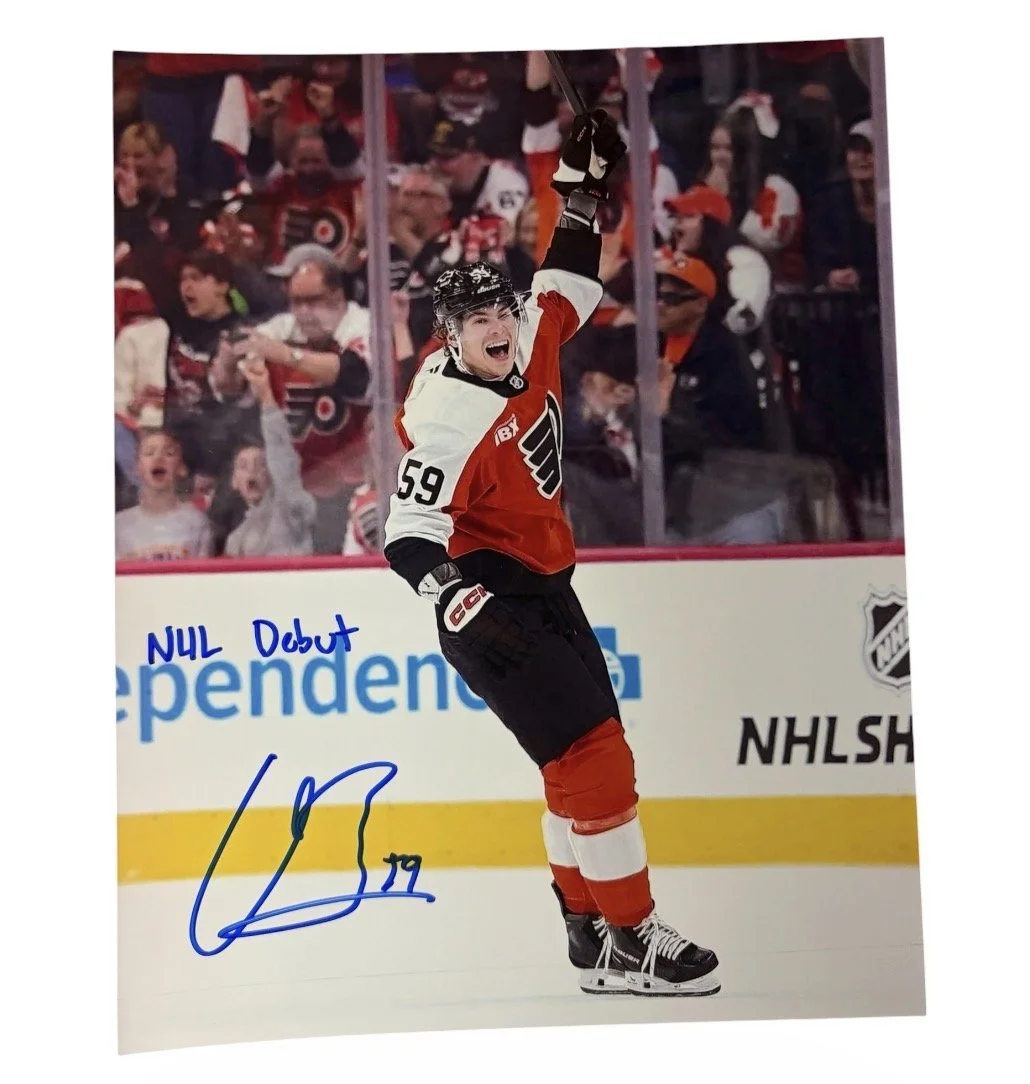 Oliver Bonk Autographed 8x10 Photo Inscribed Philadelphia Flyers