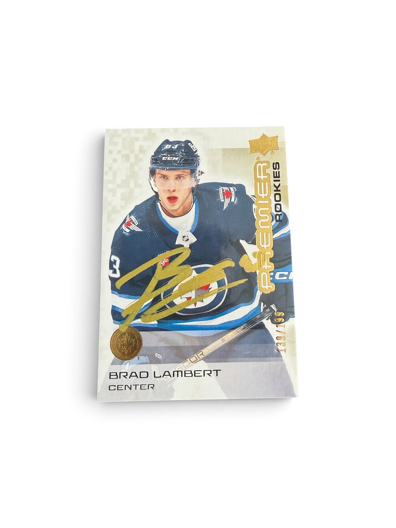 Brad Lambert Autographed Premier Rookies Winnipeg Jets