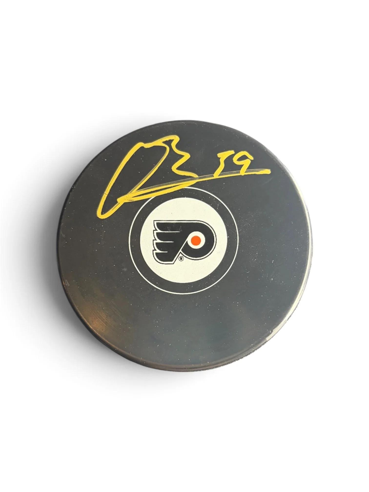 Oliver Bonk Autographed Puck Philadelphia Flyers