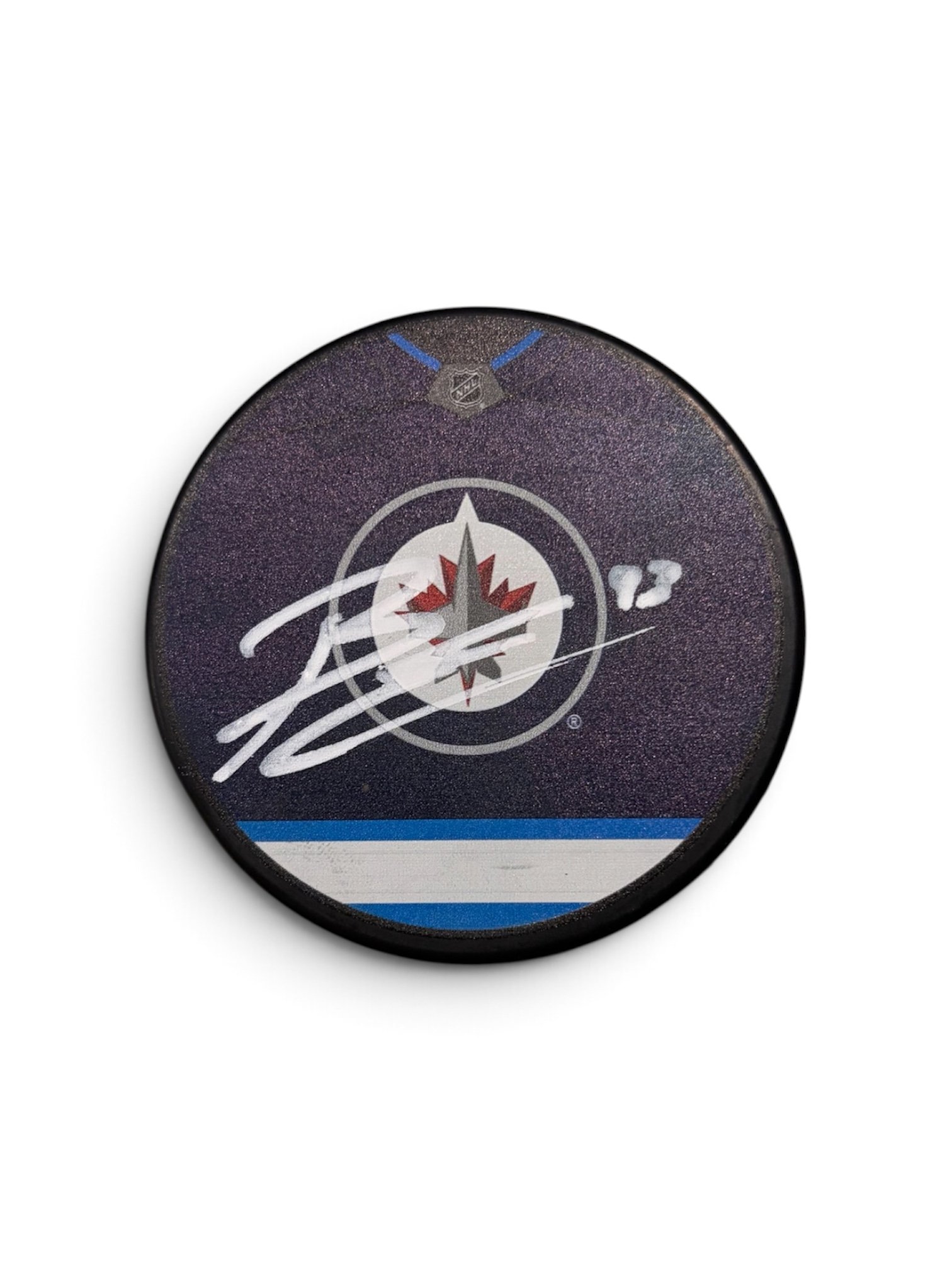 Brad Lambert Autographed Puck Winnipeg Jets
