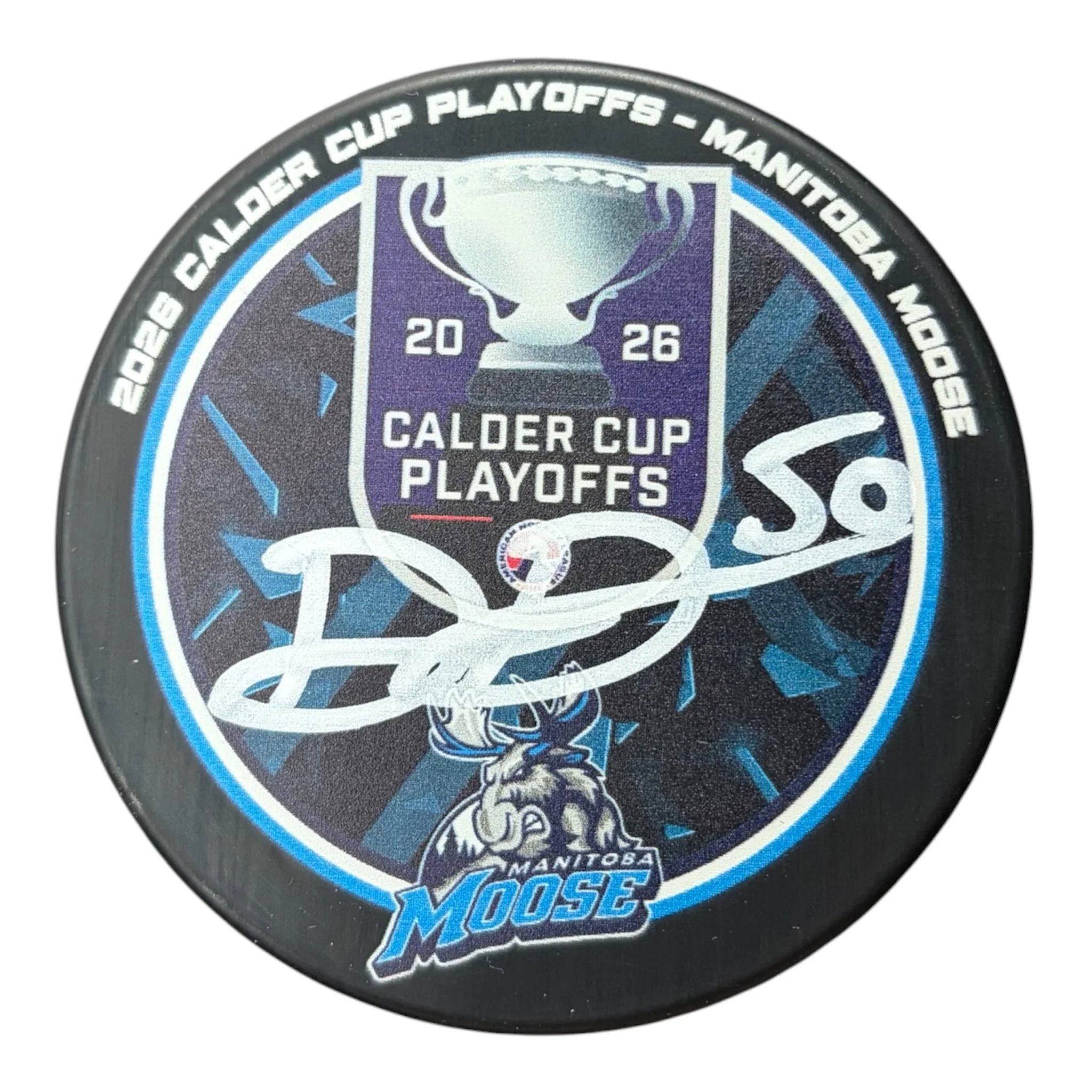 Dom DiVincentiis Autographed Puck Winnipeg Jets