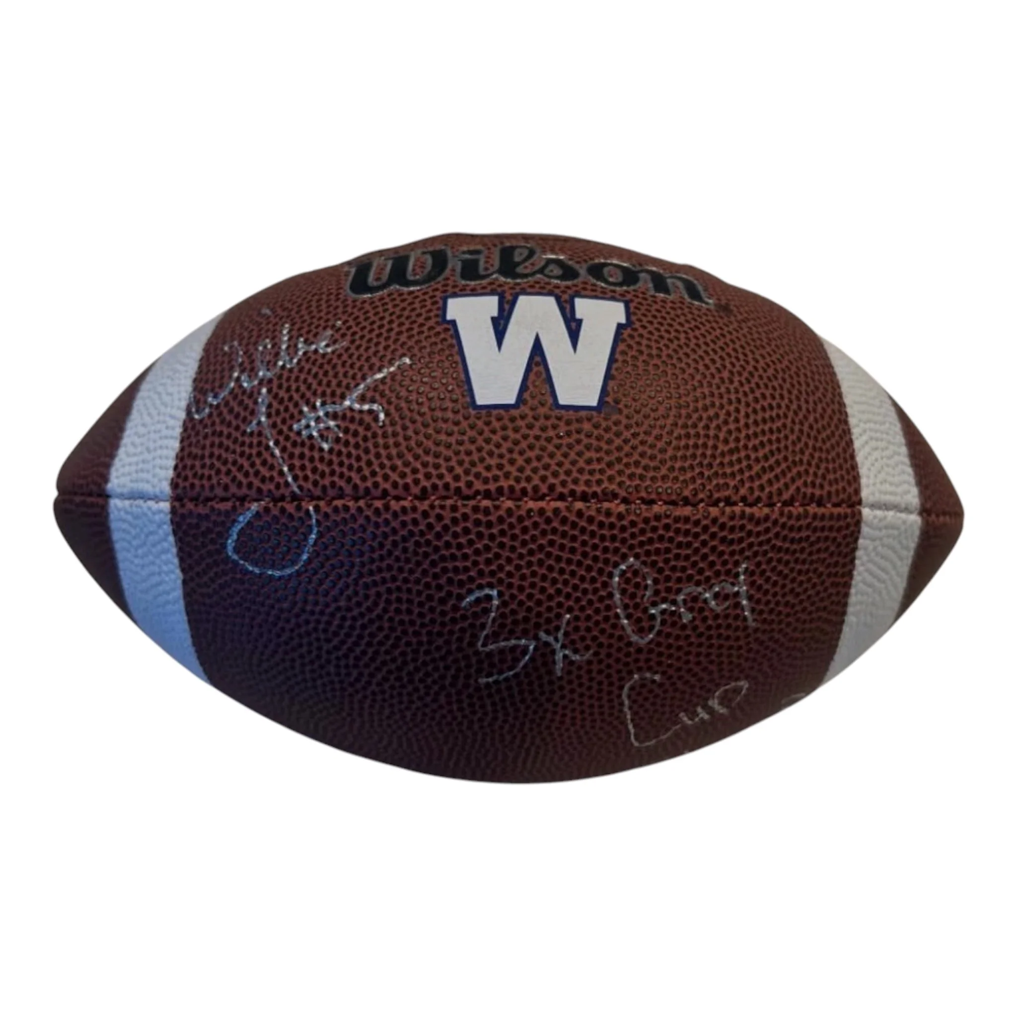 Willie Jefferson Autographed Inscribed Football Winnipeg Blue Bombers