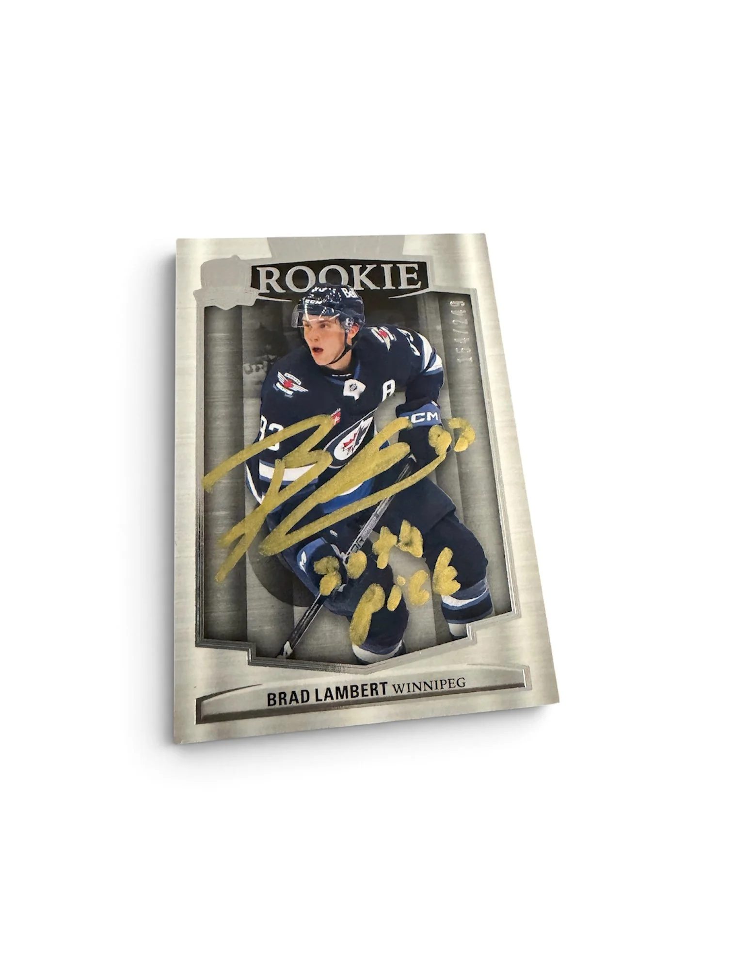 Brad Lambert Autographed The Cup Card Winnipeg Jets Inscribed