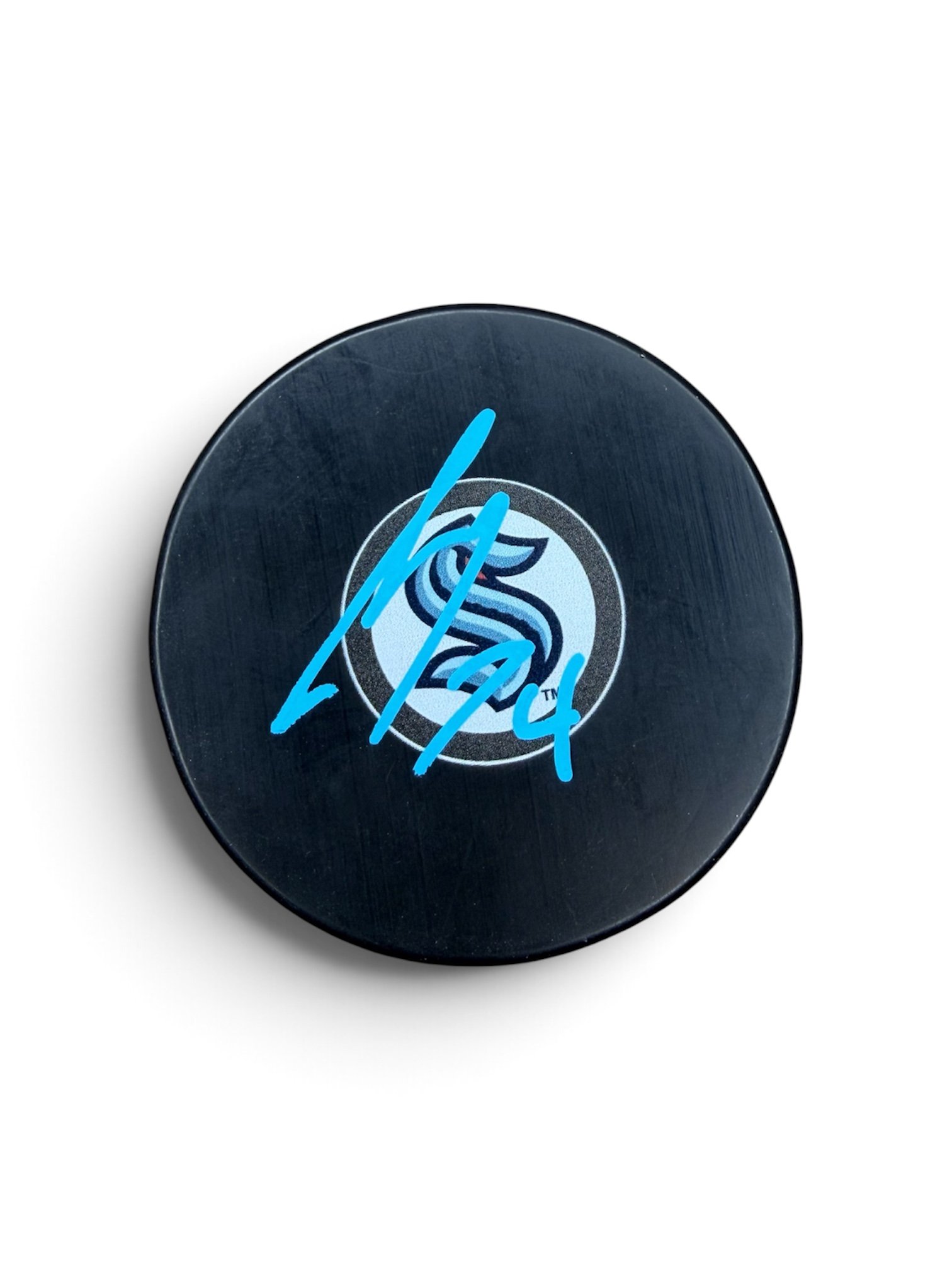 Carson Rehkopf Autographed Puck Seattle Kraken