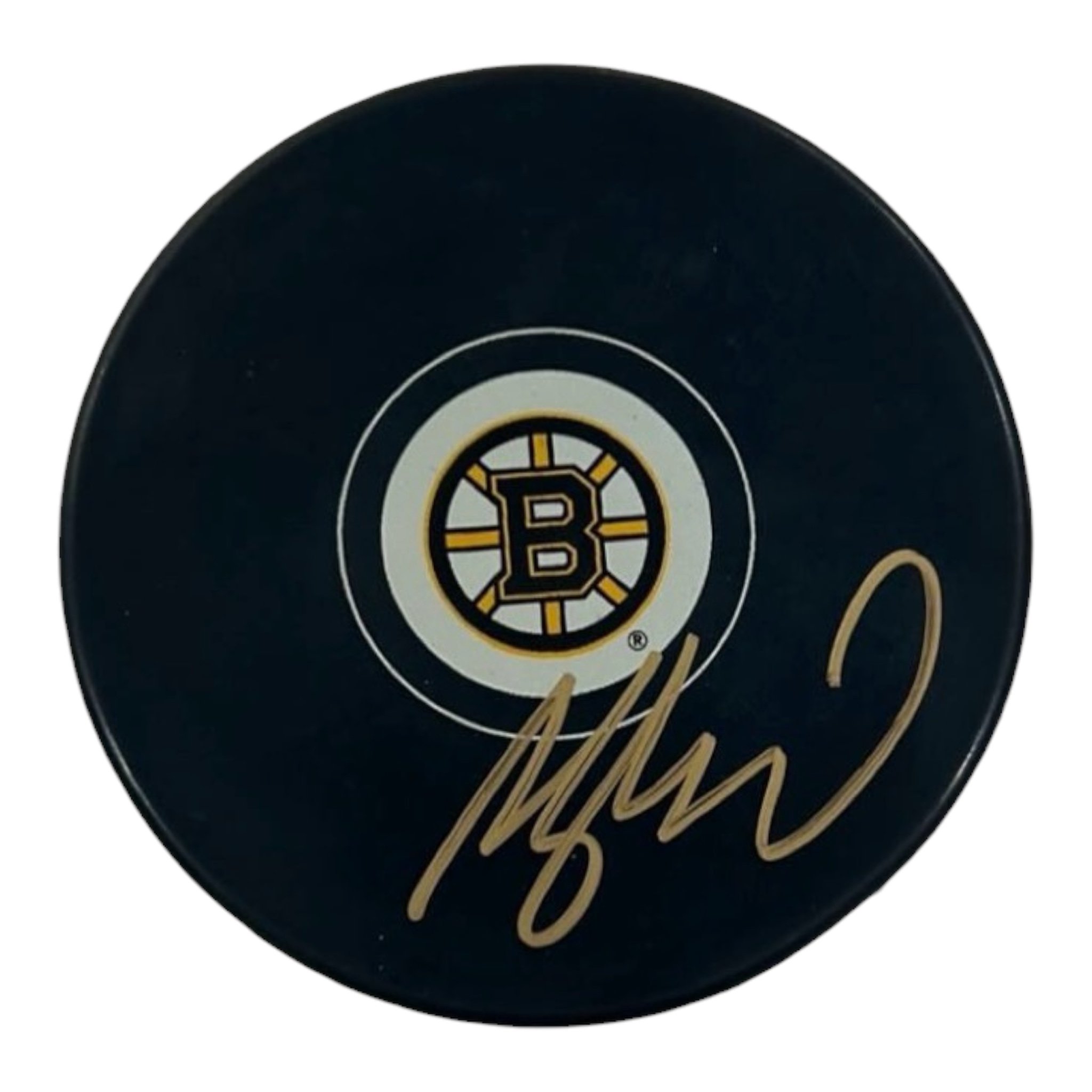 Morgan Geekie Autographed Puck Boston Bruins