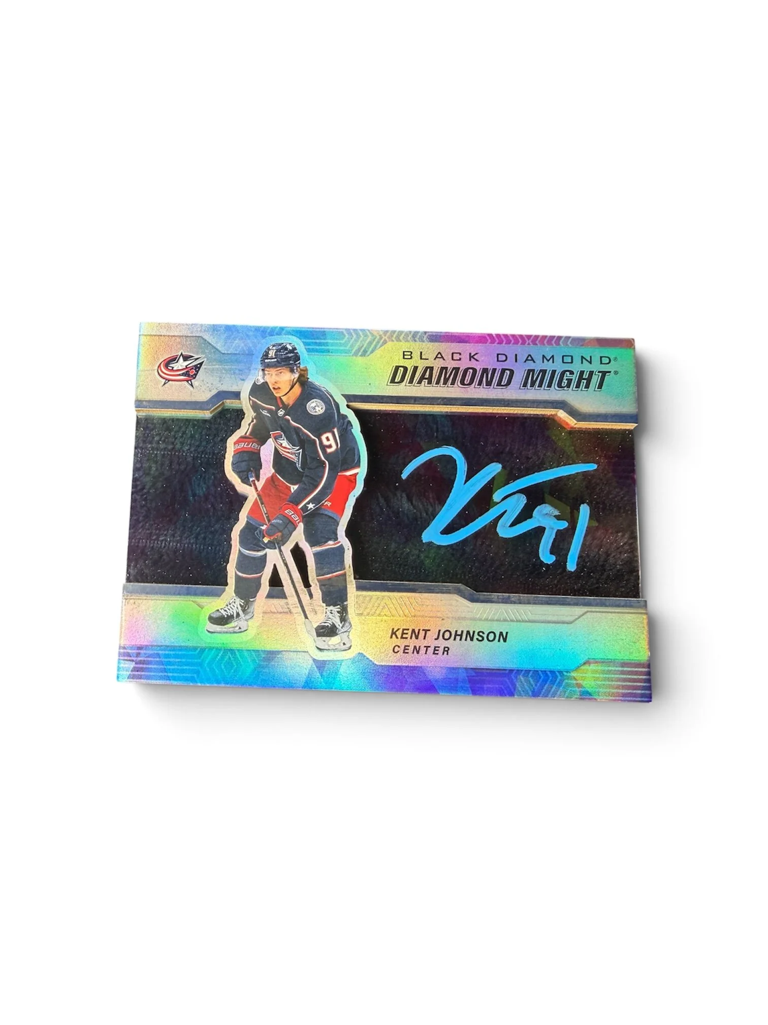 Kent Johnson Autographed Diamond Might Card