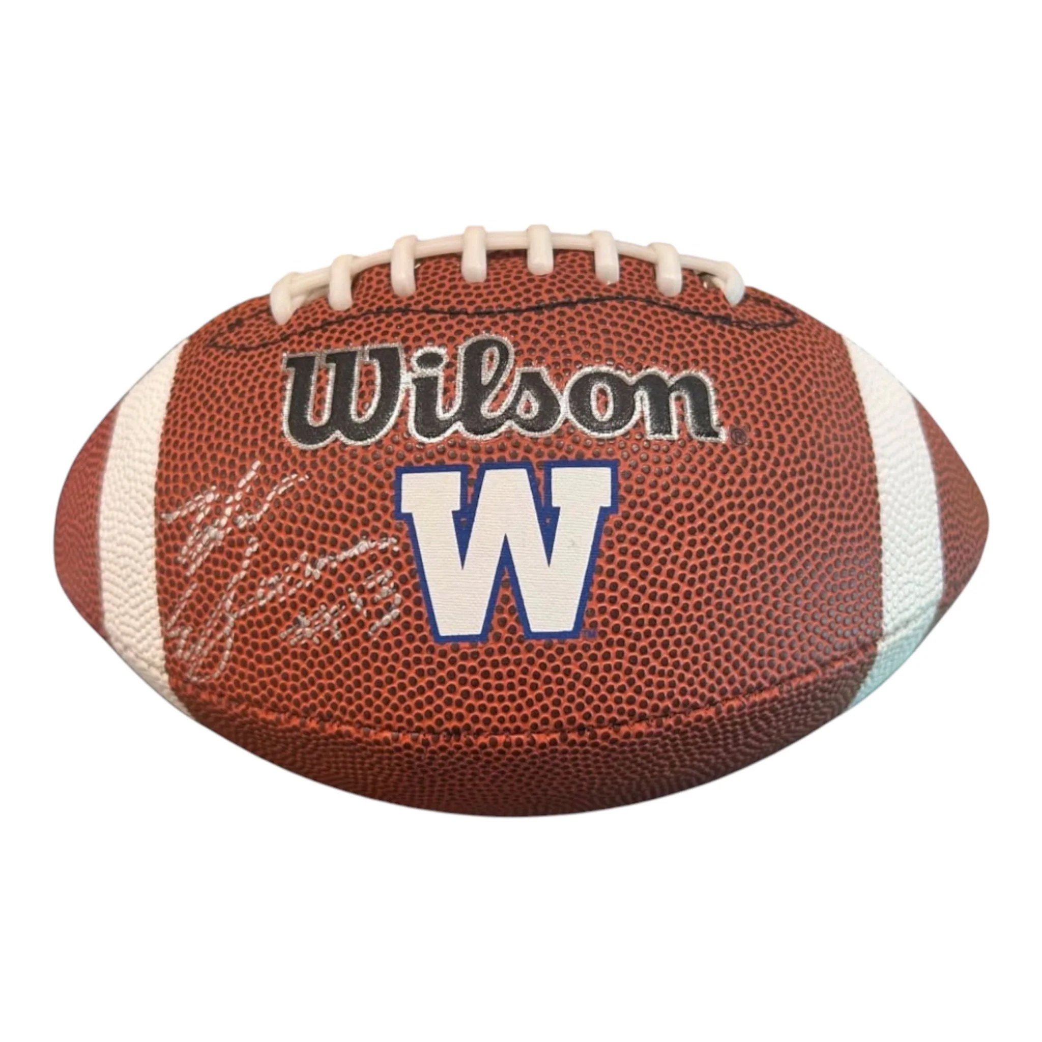 Taylor Elgersma Autographed Football Winnipeg Blue Bombers