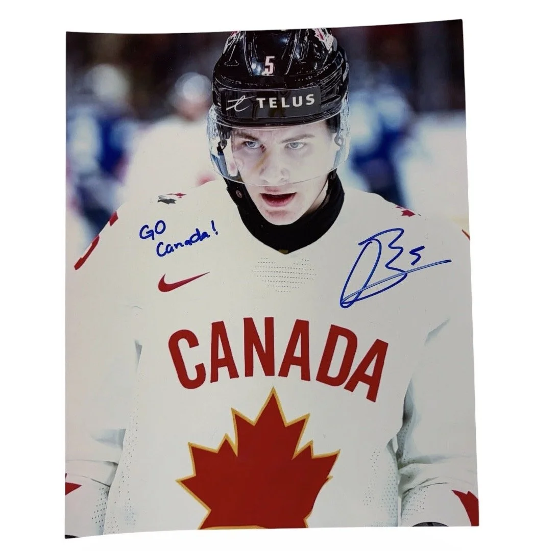 Oliver Bonk Autographed 8x10 Inscribed Team Canada Photo Philadelphia Flyers