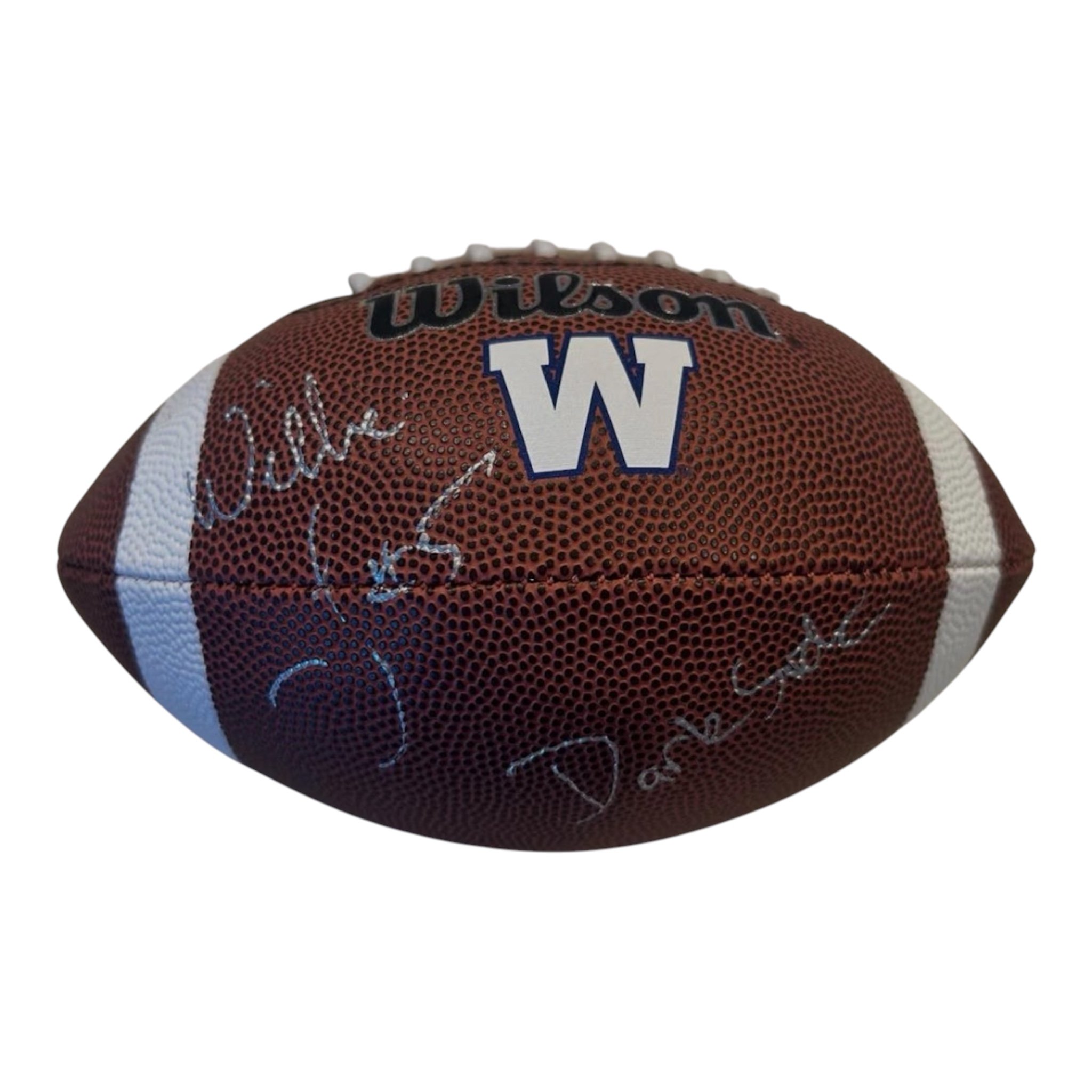 Willie Jefferson Autographed Inscribed Football Winnipeg Blue Bombers