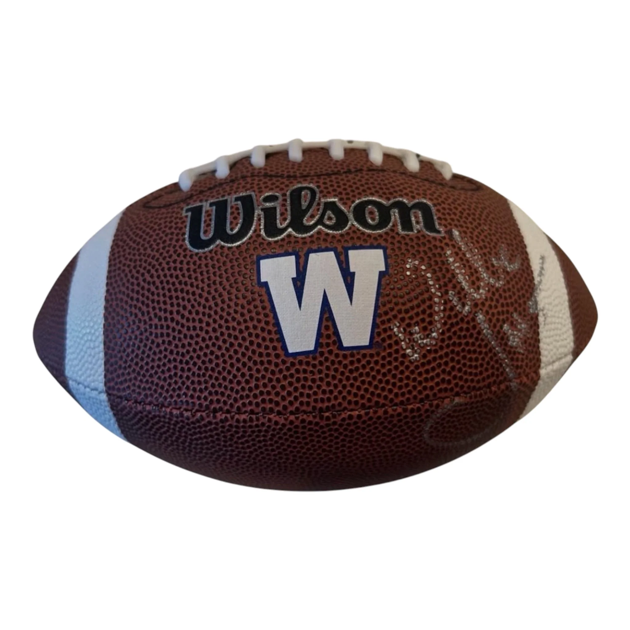 Willie Jefferson Autographed Football Winnipeg Blue Bombers