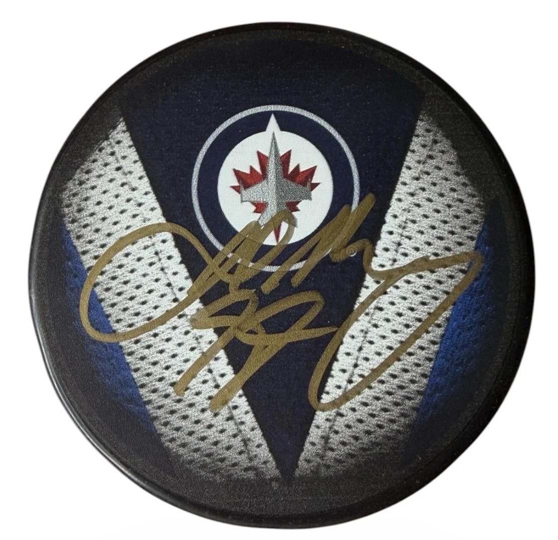 Josh Morrissey Autographed Puck Winnipeg Jets