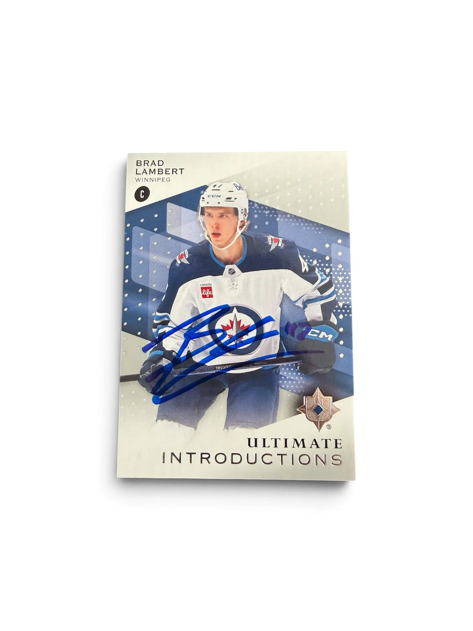 Brad Lambert Autographed Ultimate Card Winnipeg Jets