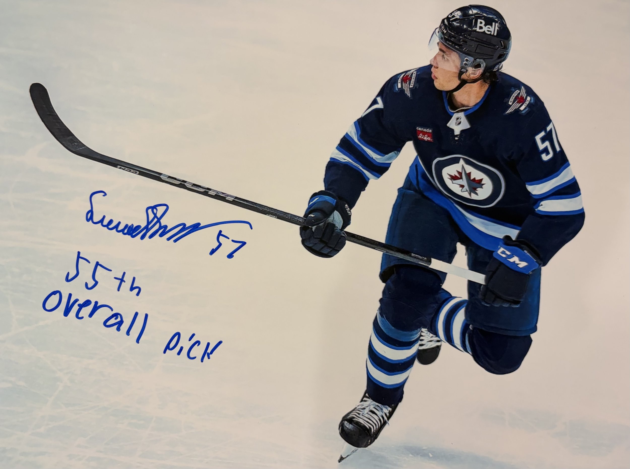 Elias Salomonsson Autographed Inscribed 8x10 Winnipeg Jets