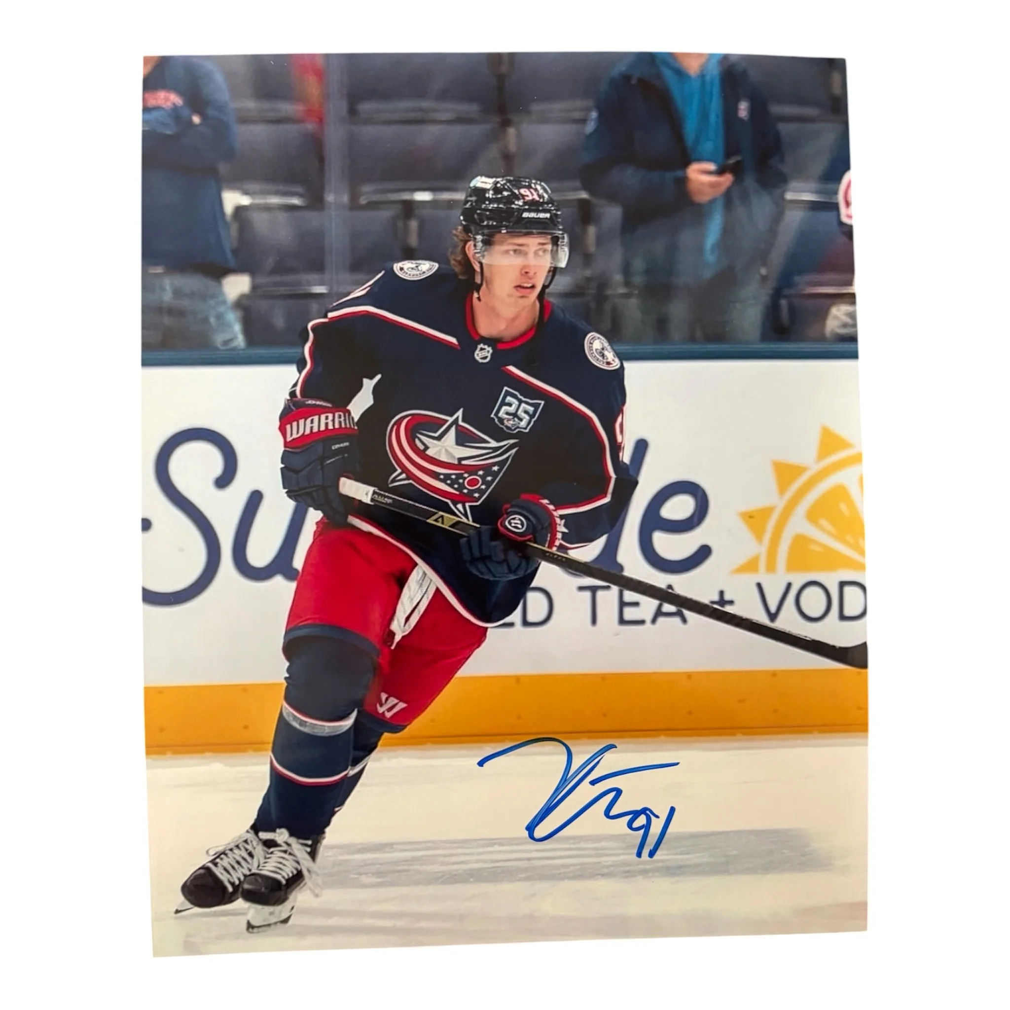 Kent Johnson Autographed 8x10 Photo Columbus Blue Jackets