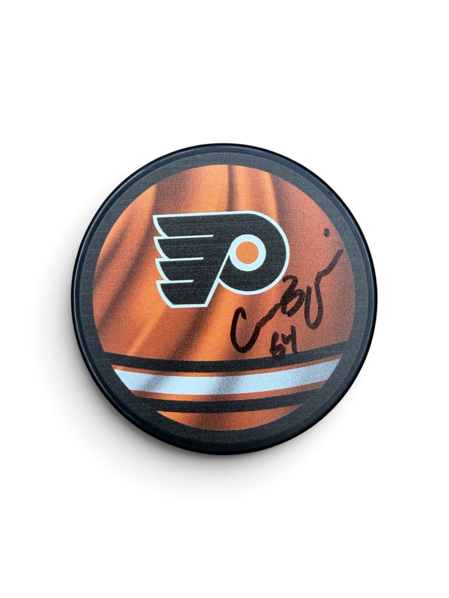 Carson Bjarnason Autographed Puck Philadelphia Flyers