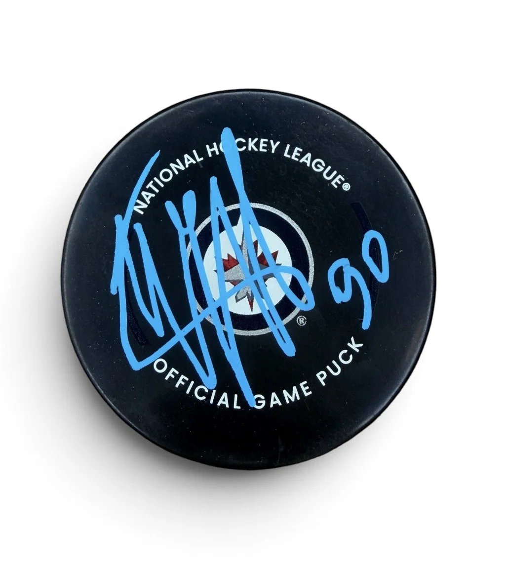 Nikita Chibrikov Autographed Game Puck Winnipeg Jets