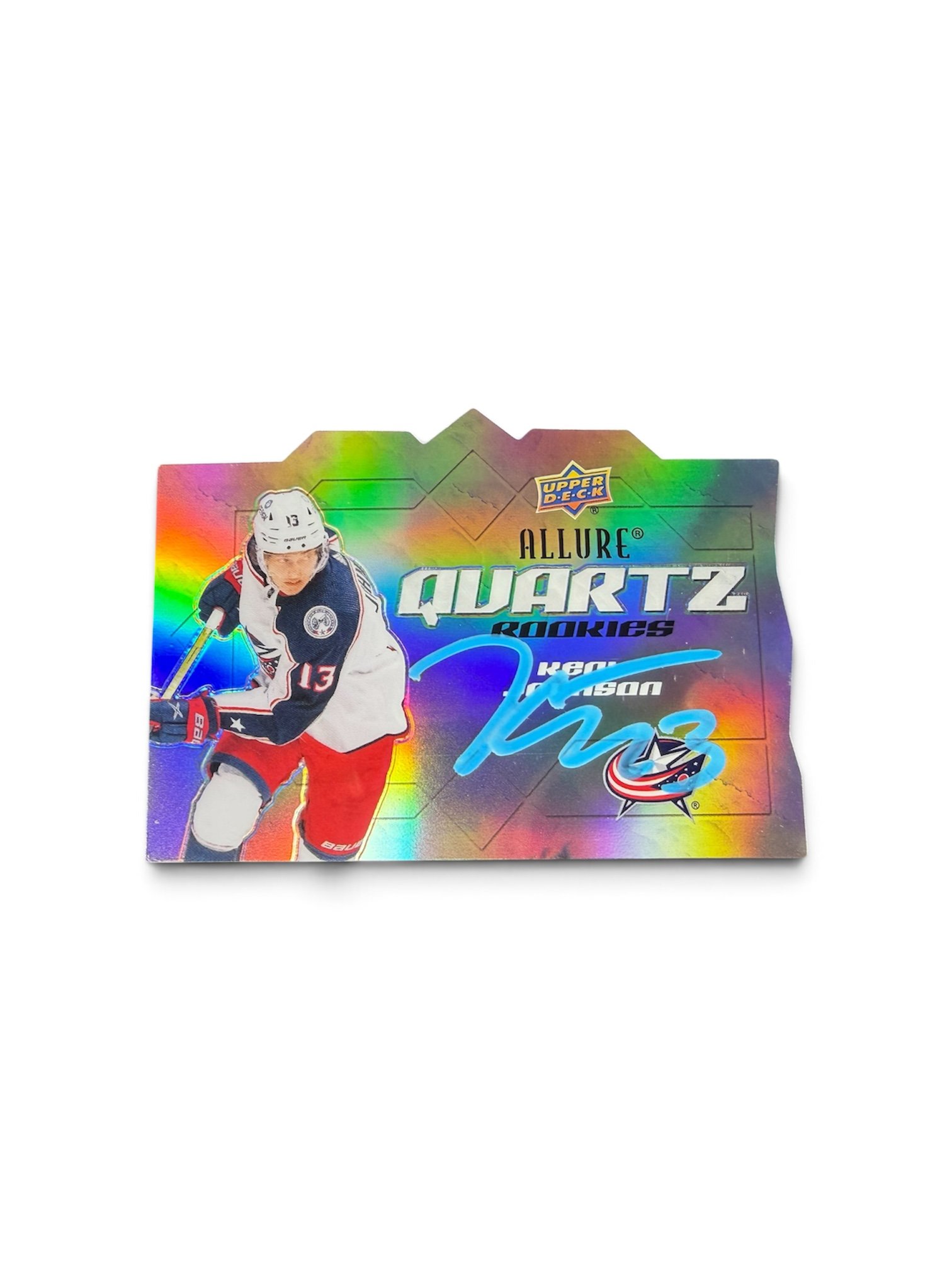 Kent Johnson Autographed Allure Quartz Rookie Card Columbus Blue Jackets