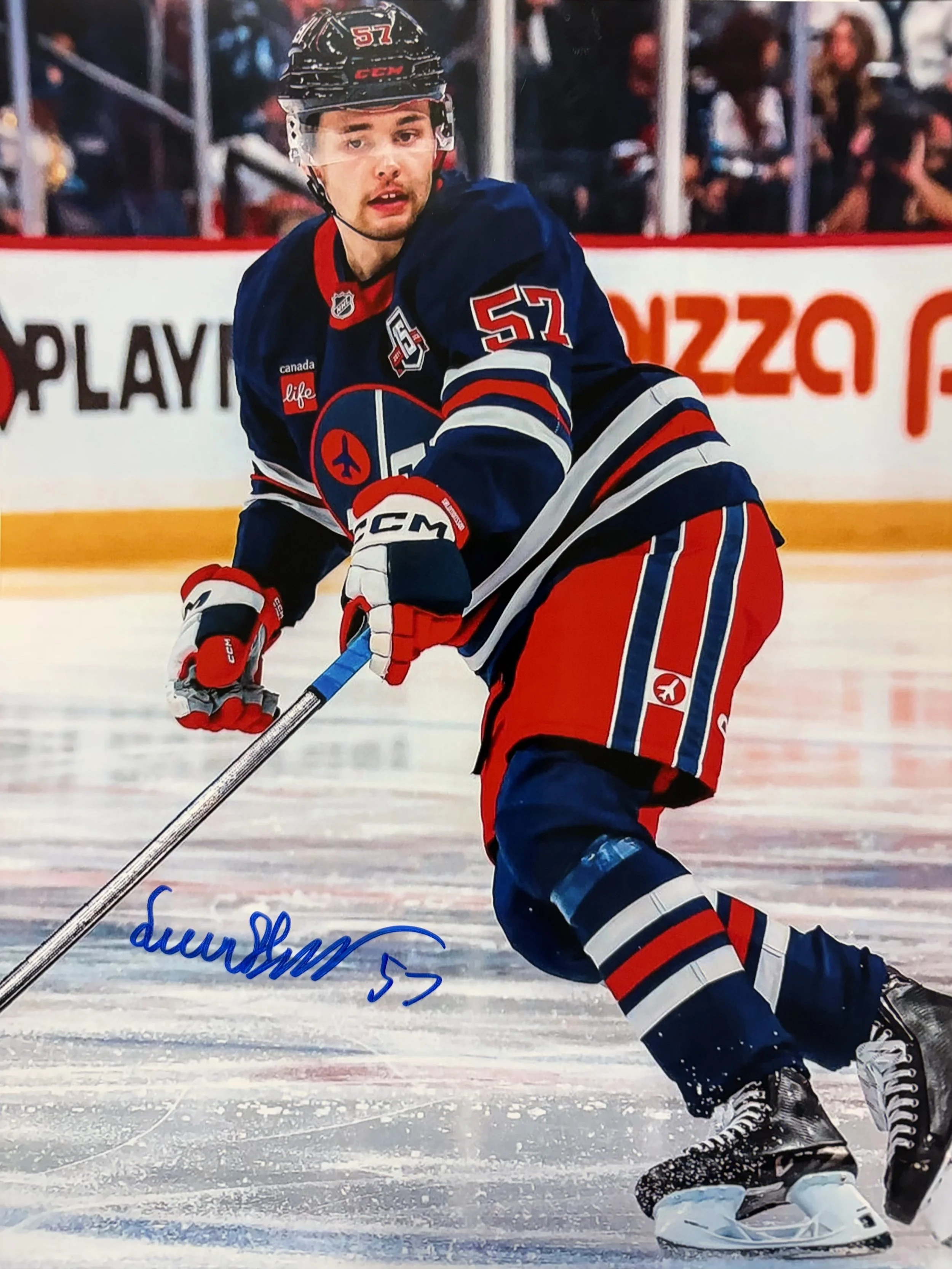 Elias Salomonsson Autographed Photo Winnipeg Jets