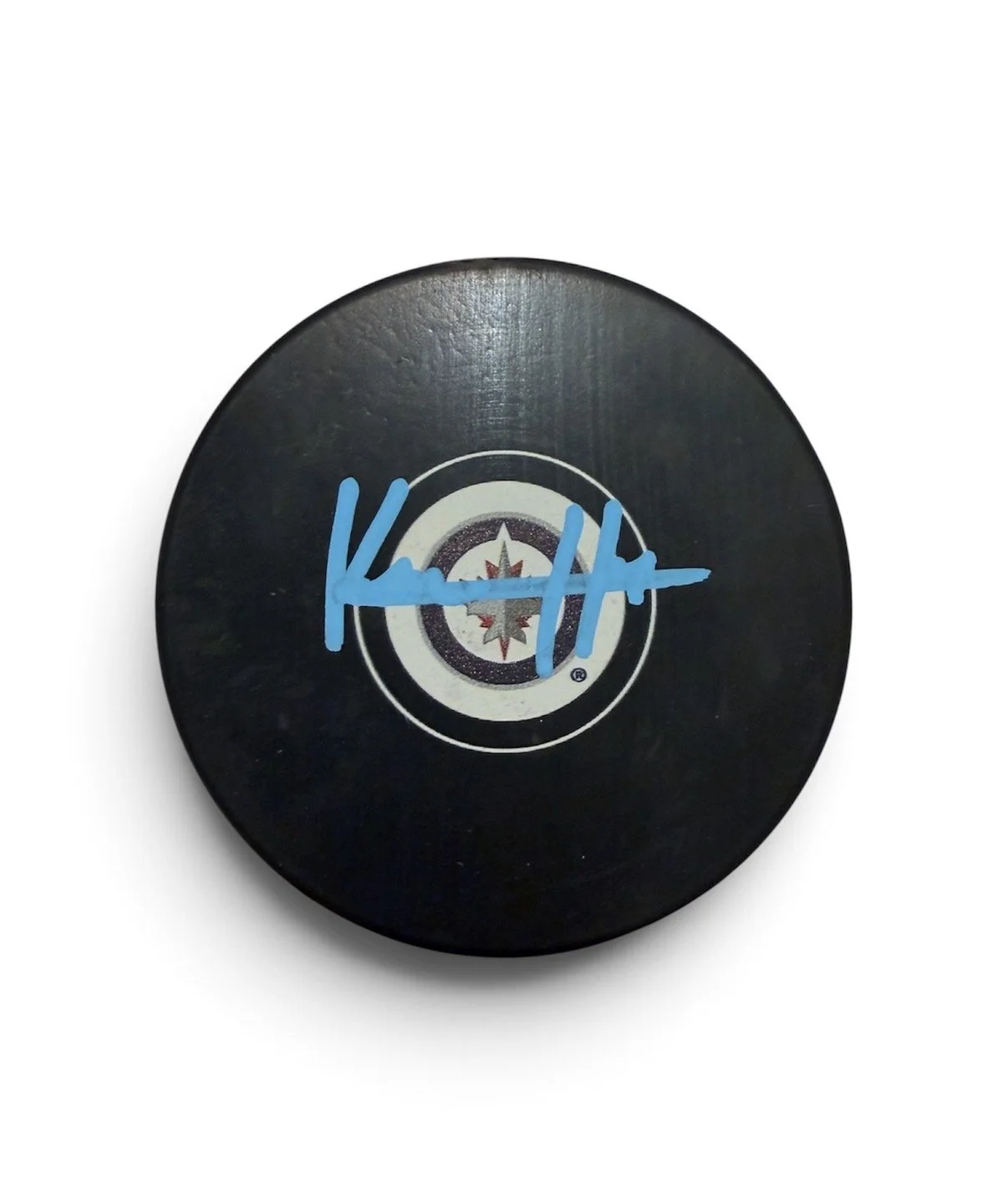 Kevin He Autographed Winnipeg Jets Puck