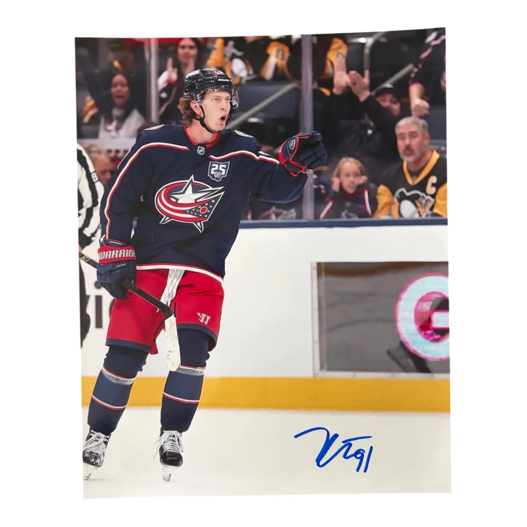 Kent Johnson Autographed 8x10 Columbus Blue Jackets