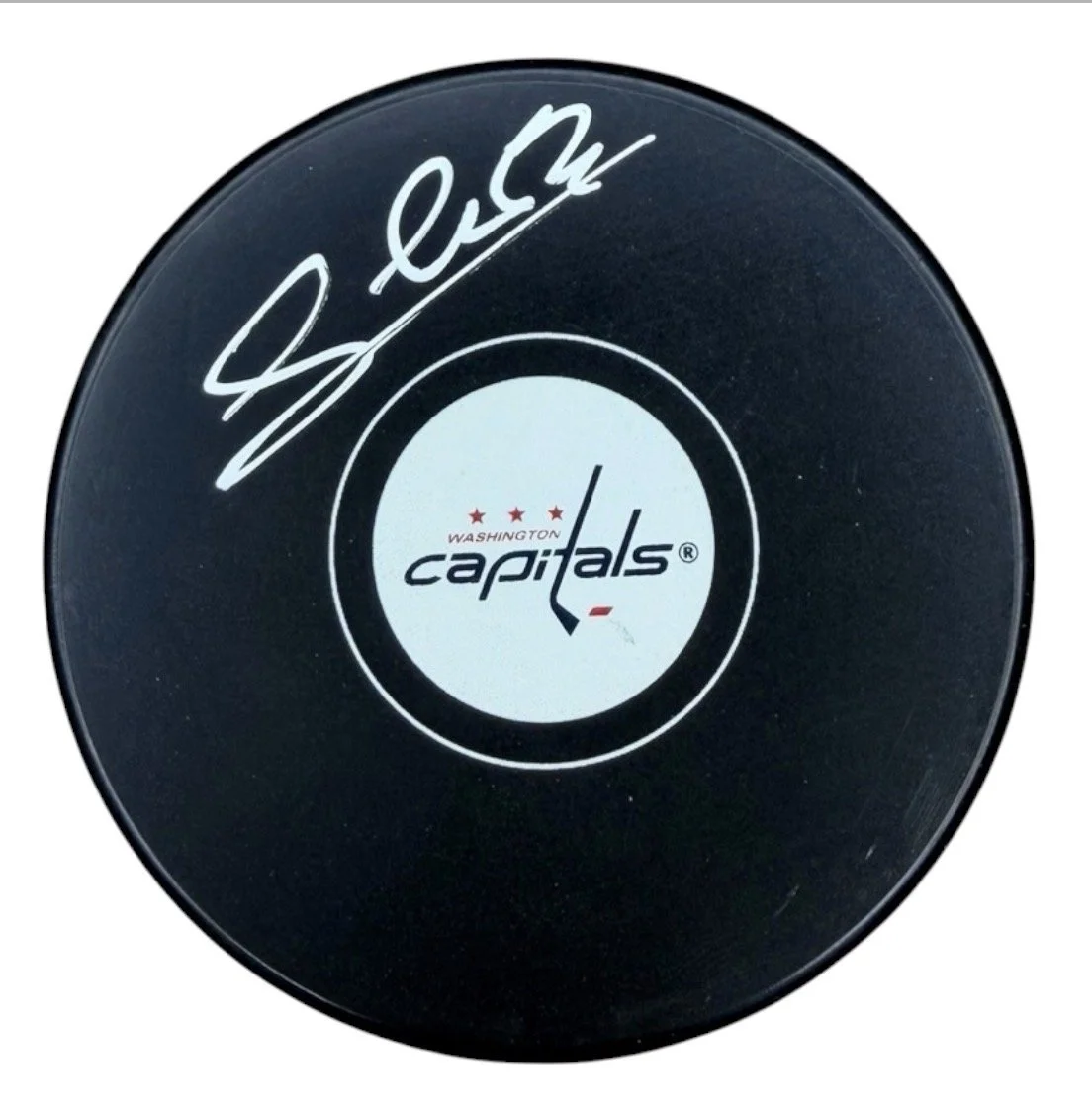 Lynden Lakovic Autographed Washington Capitals Puck