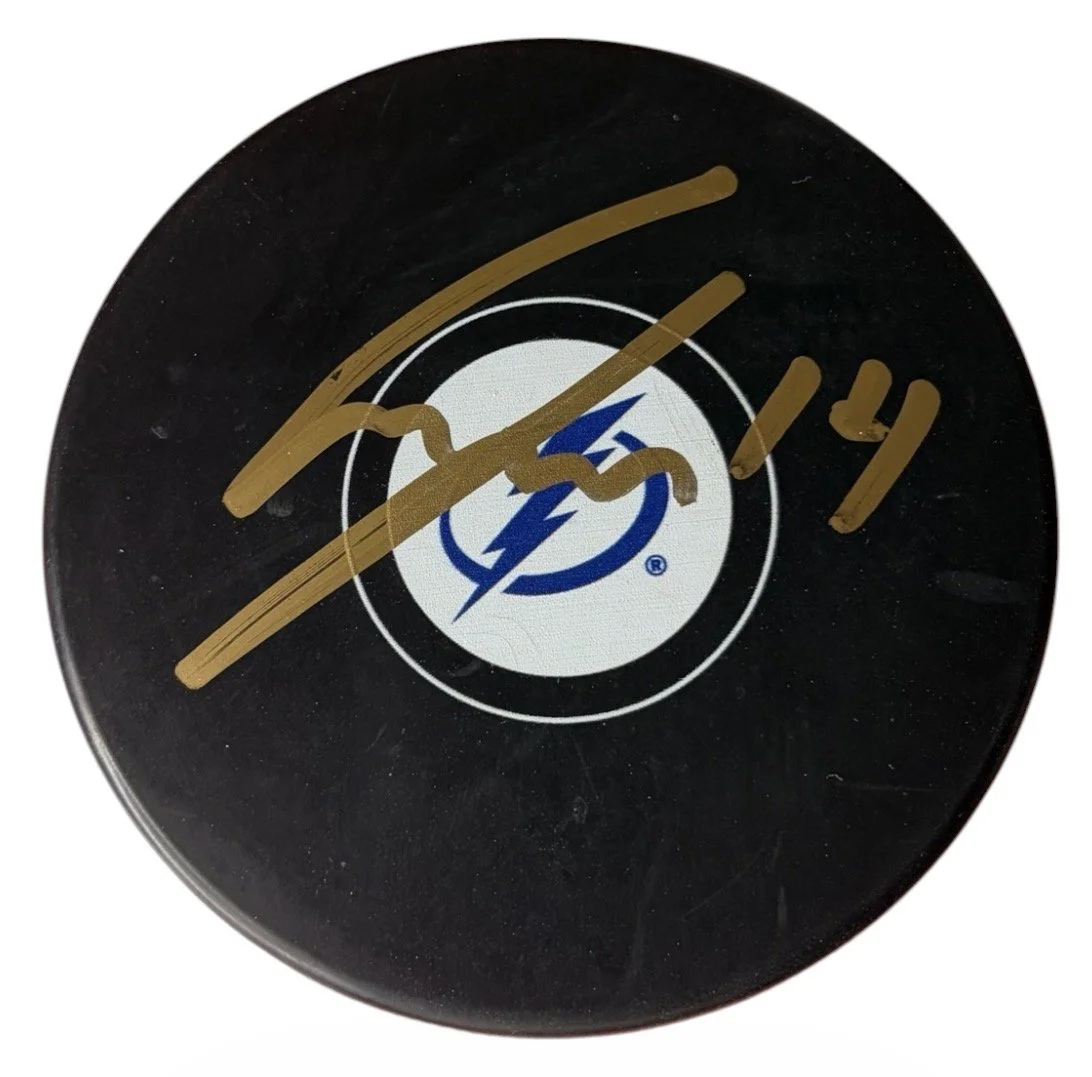 Connor Geekie Autographed Puck Tampa Bay Lightning