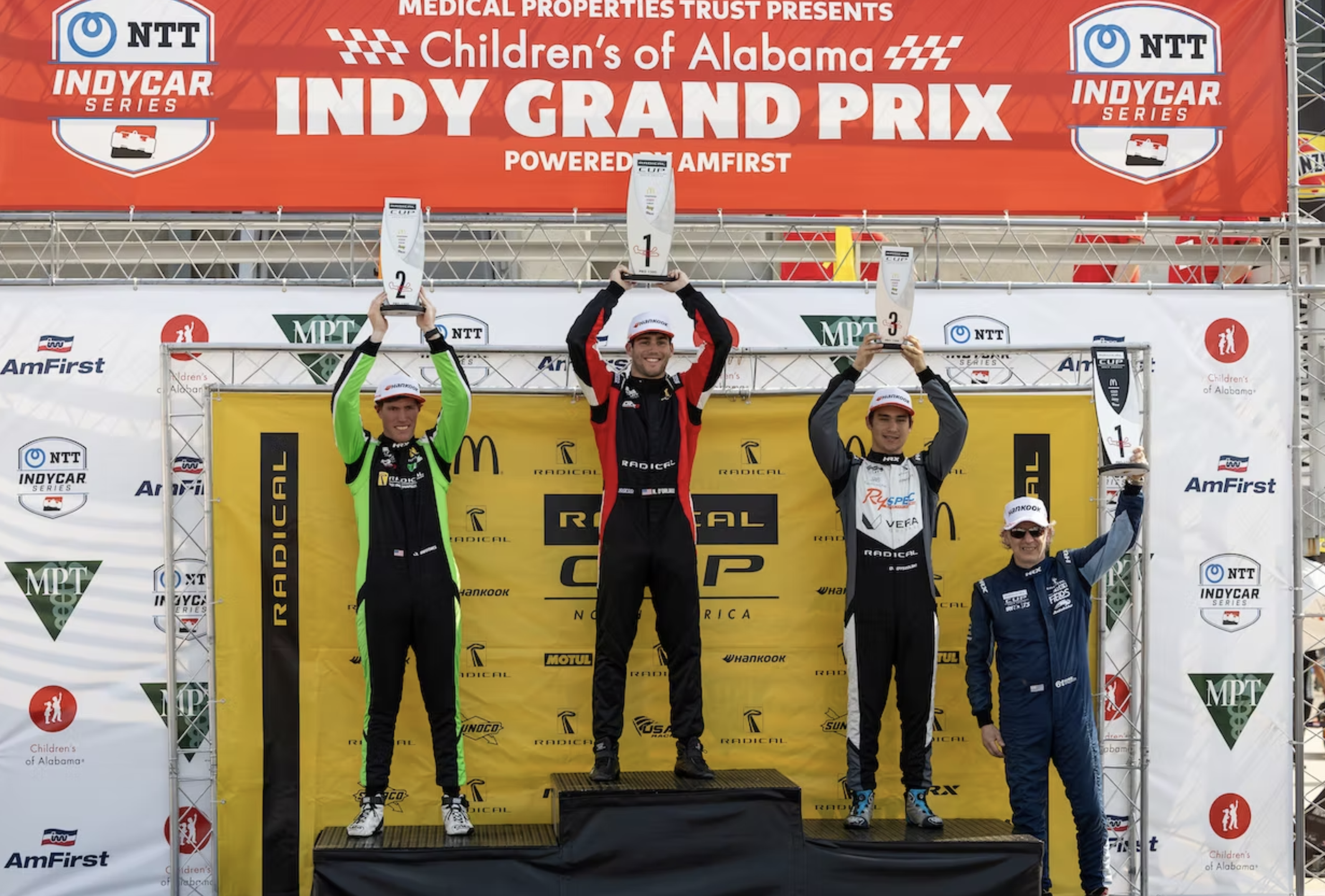 Nick d’Orlando celebrating a win at Barber Motorsports Park