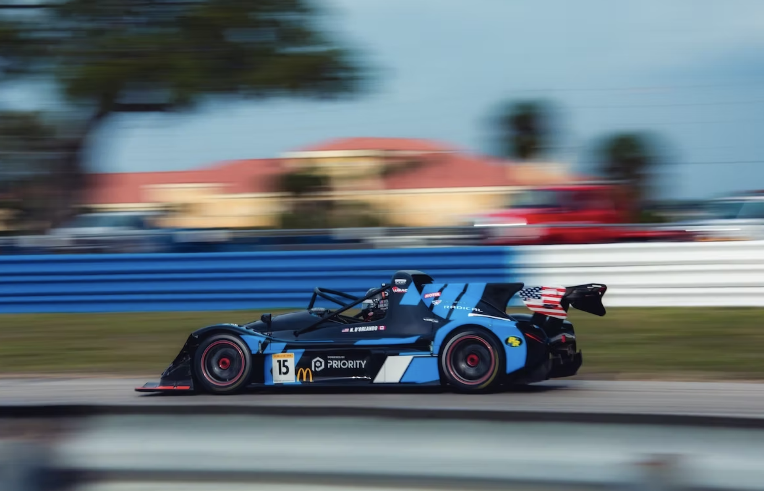 Nick d’Orlando professional race car driver on track