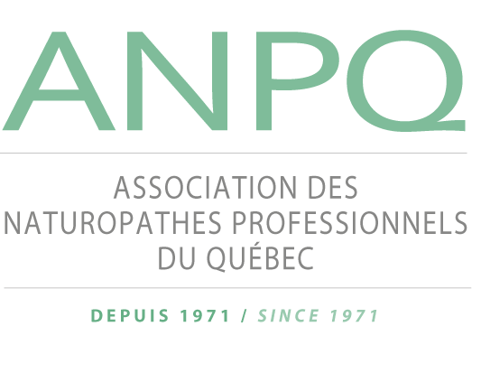 Logo of ANPQ, Association of Professional Naturopaths of Quebec, established in 1971.