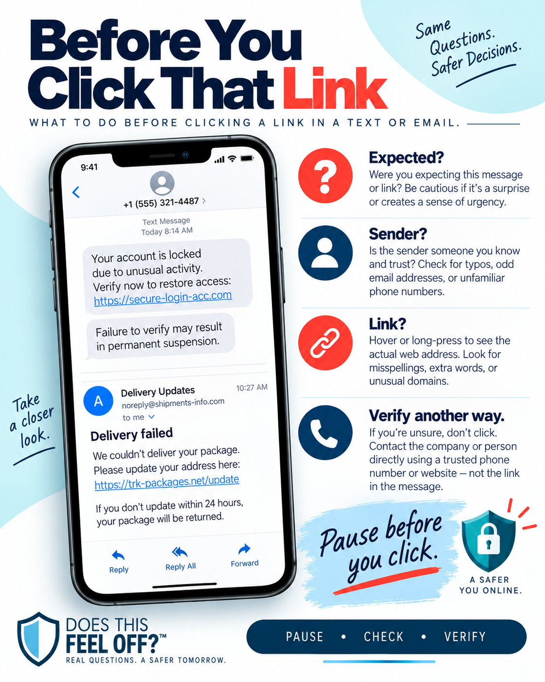 What to Do Before Clicking a Link in a Text or Email