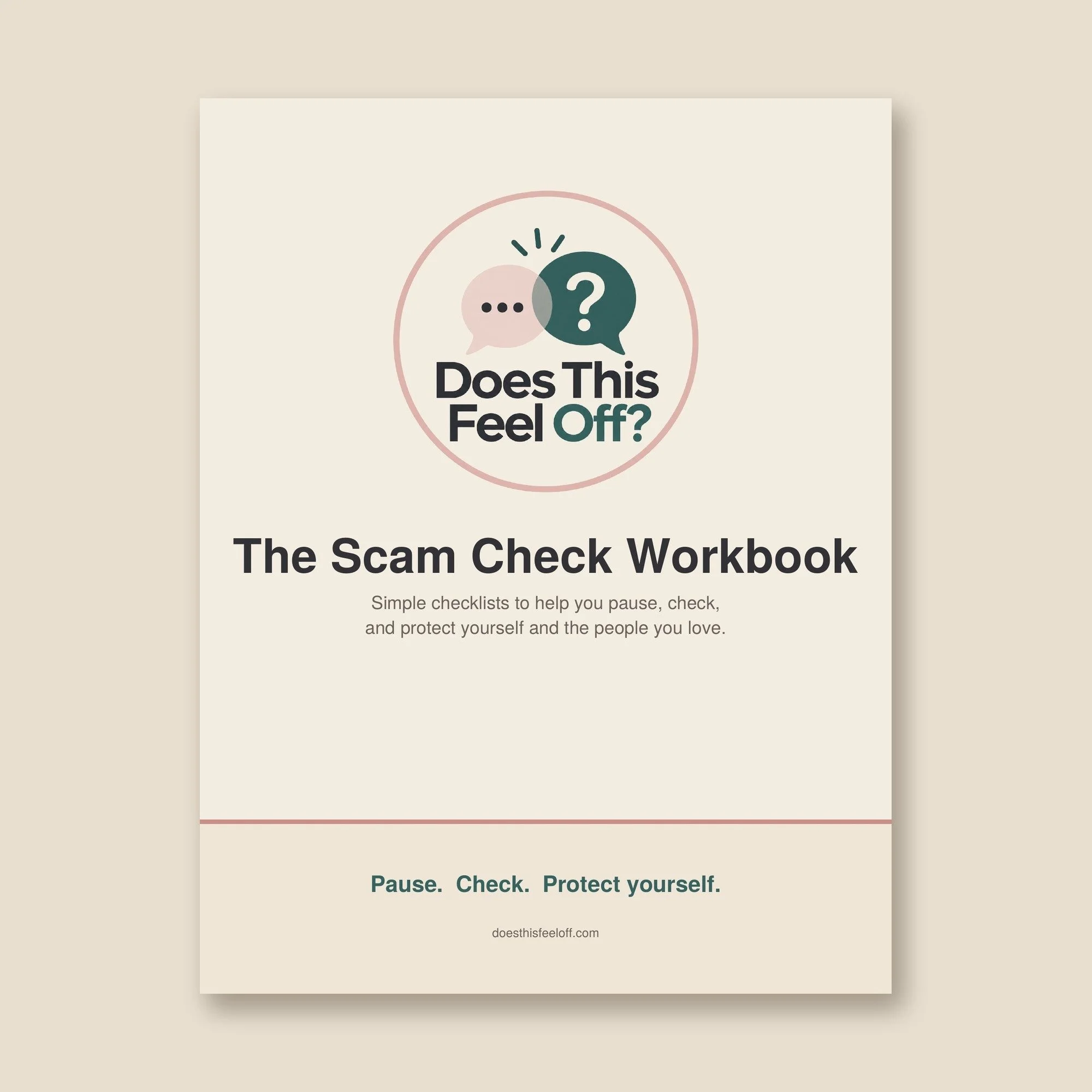 Scam Check Workbook Digital Download