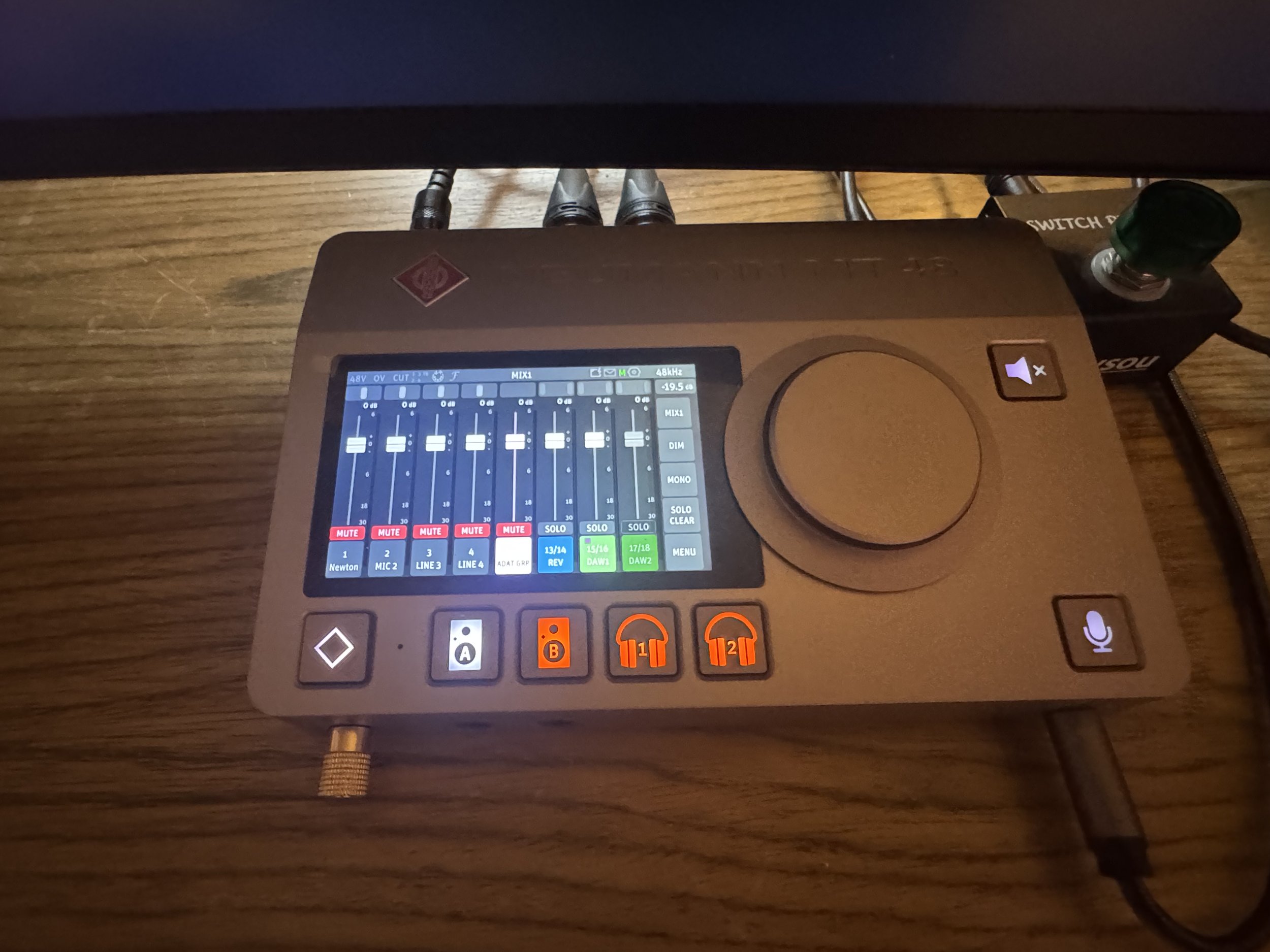 Digital audio recording and monitoring equipment at City Lock Studio Berlin.
