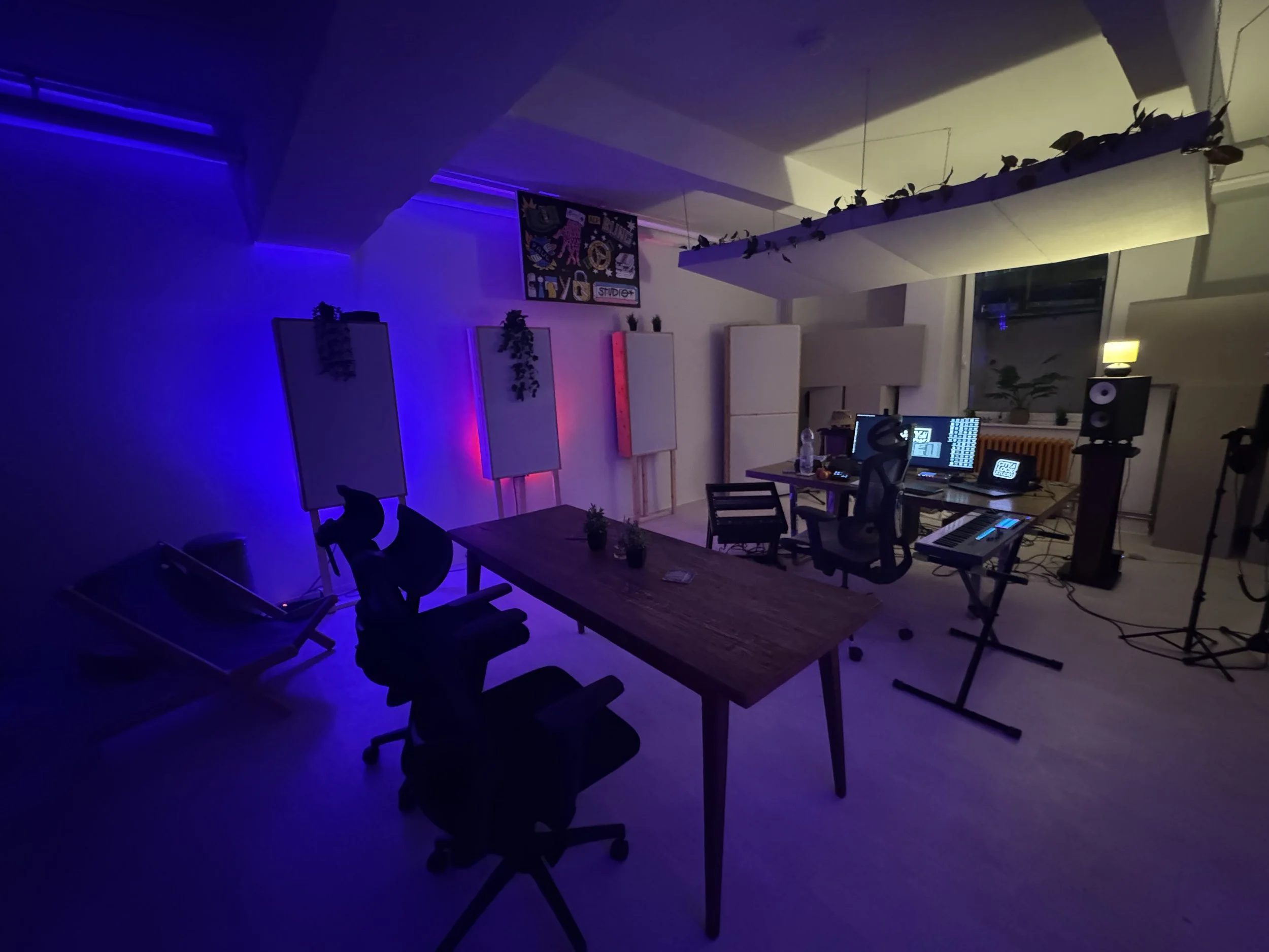 City Lock Studio Berlin creative recording and production space with atmospheric lighting.