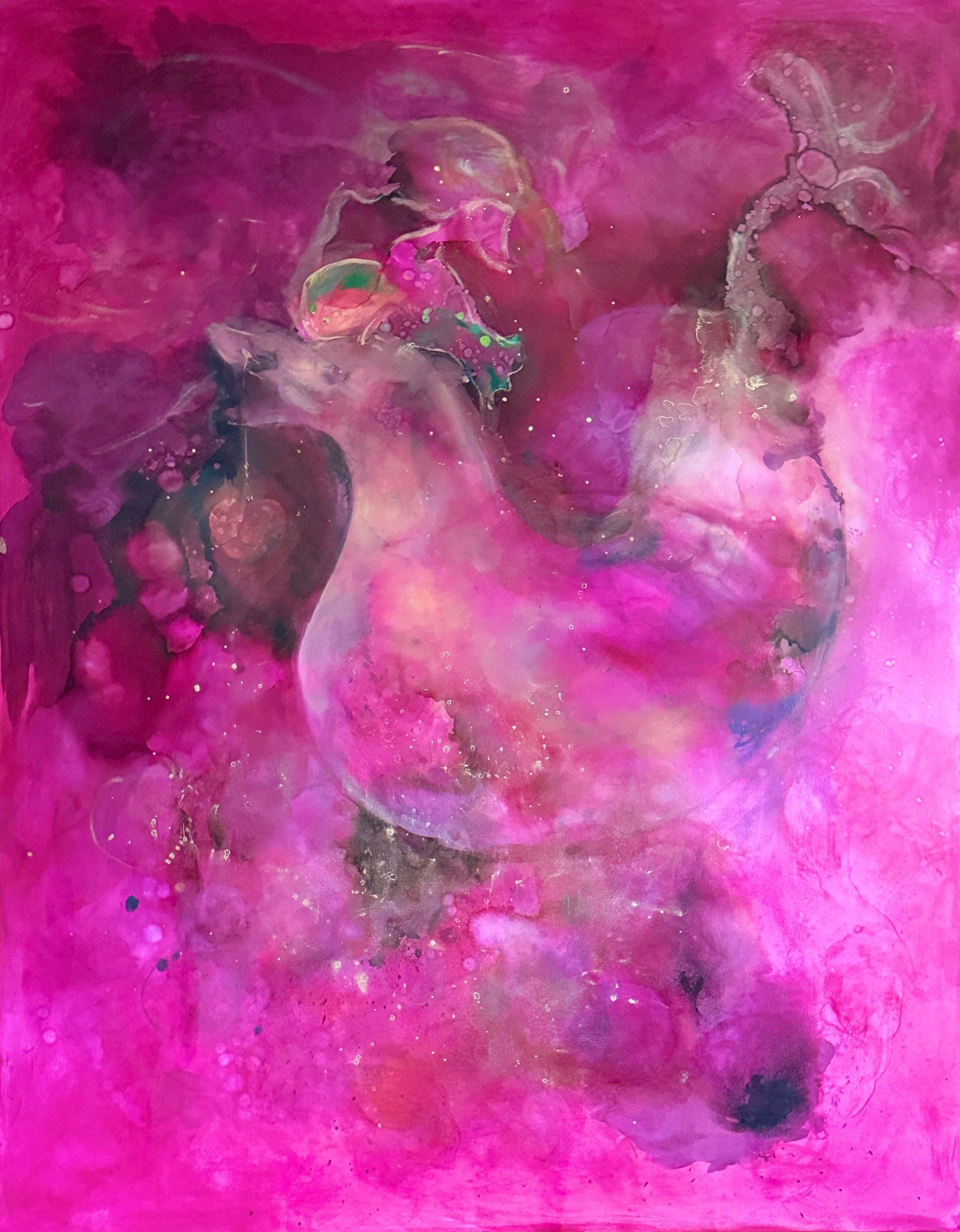 Seneca Bird — Oil and inks on canvas, 48 × 60 in — Sold