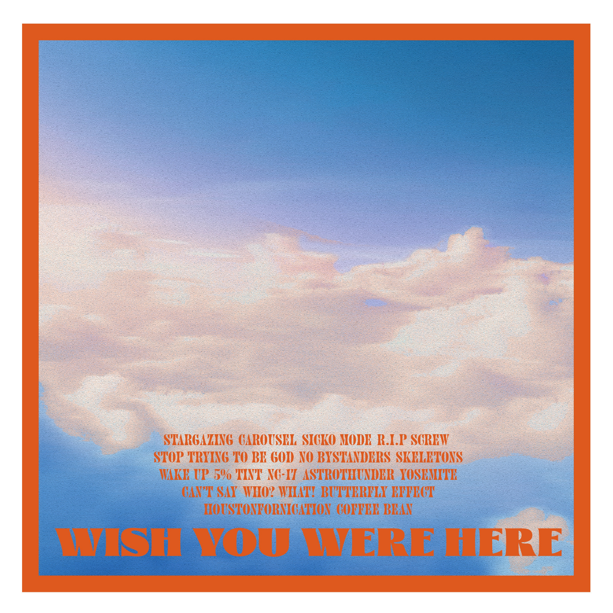 An album cover redesign concept for Astroworld by Travis Scott (Back)