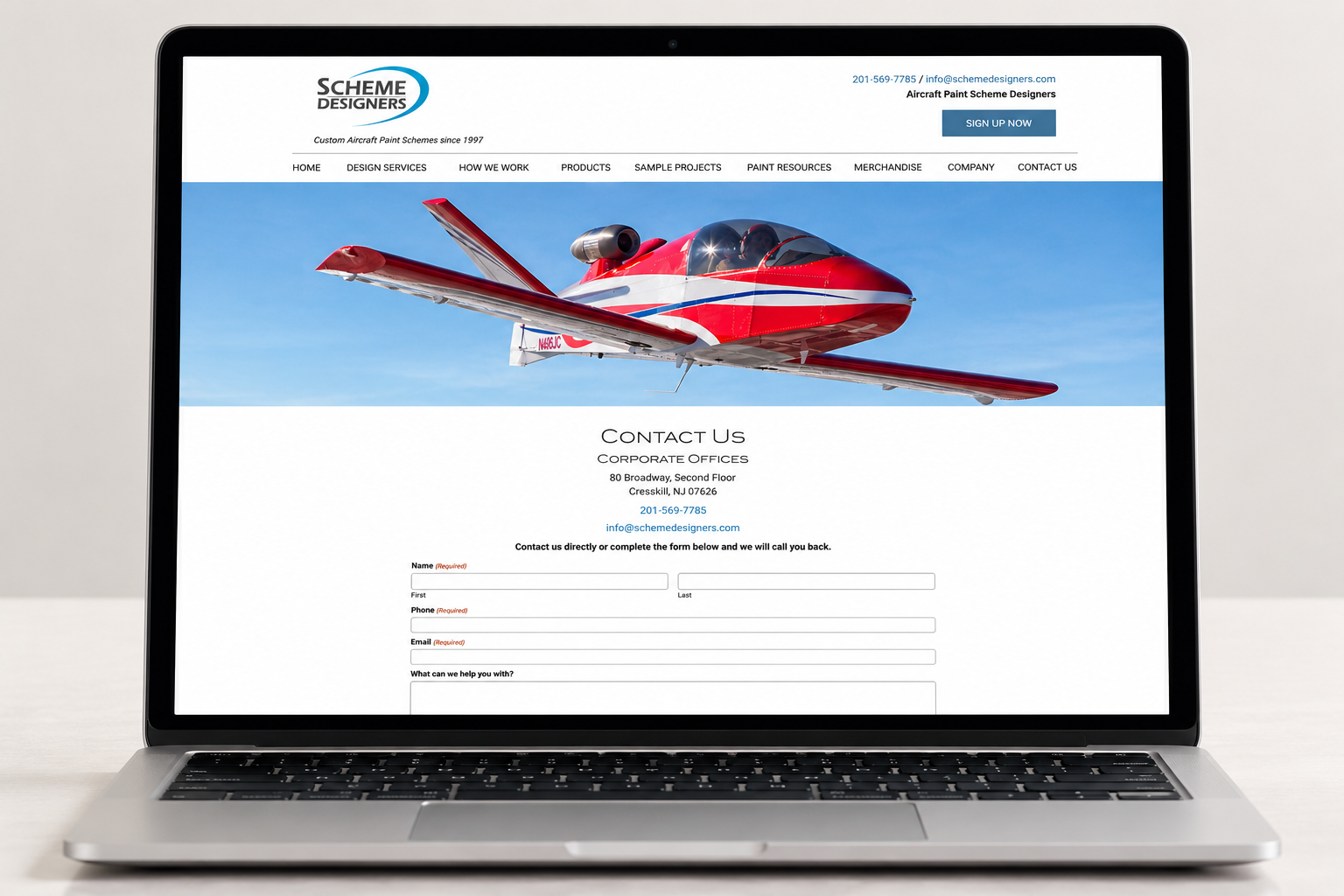 An easy to use contact form.