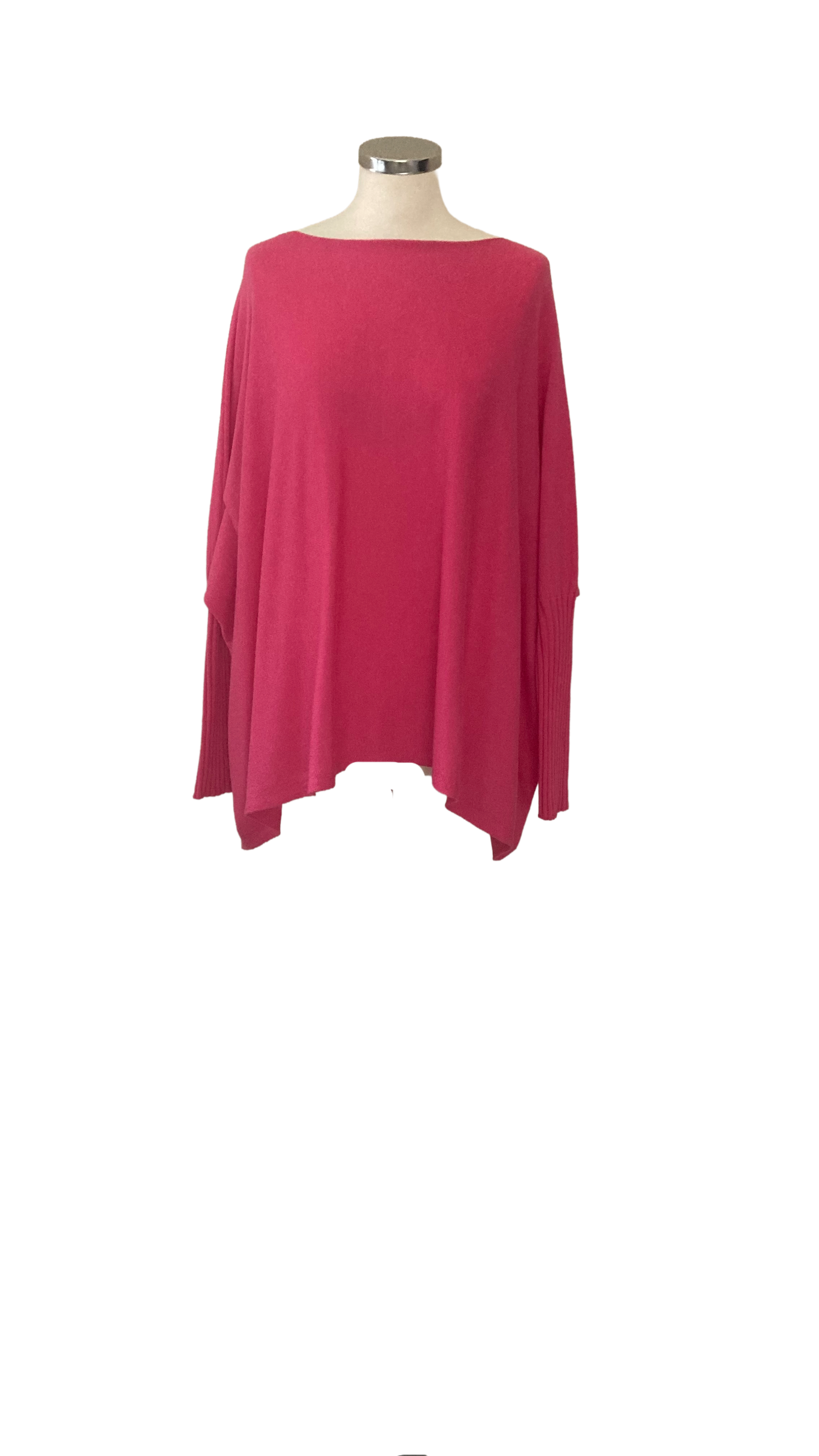 Pink Slash Neck Jumper with Wrap