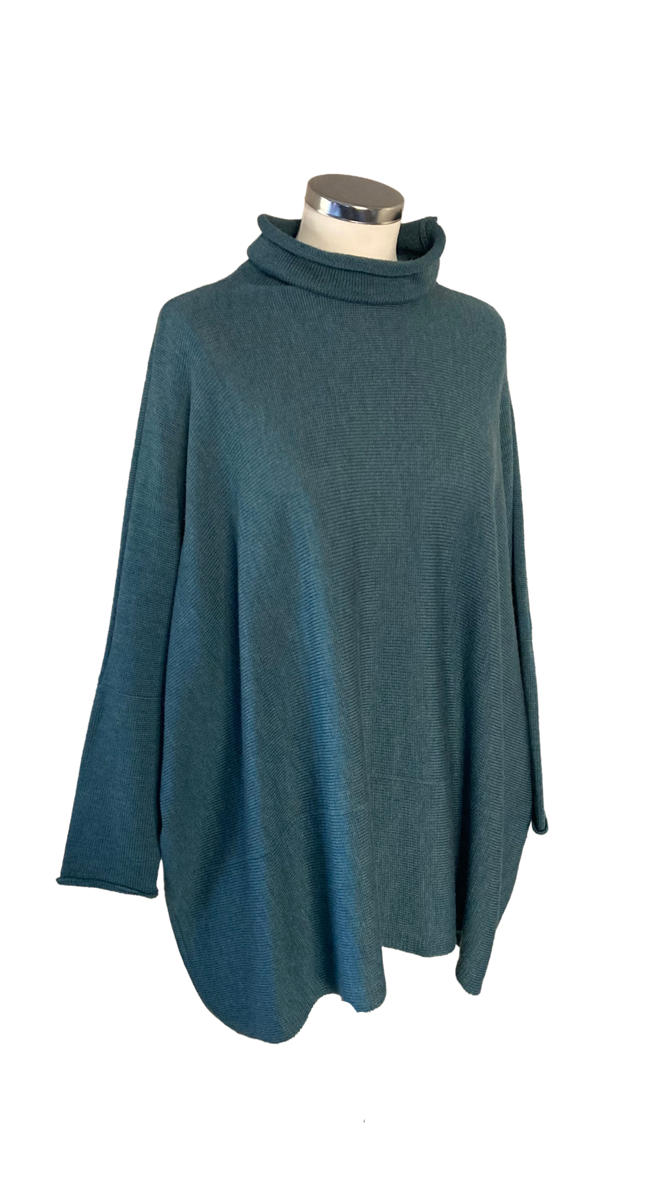 Turquoise Soft Collar Jumper