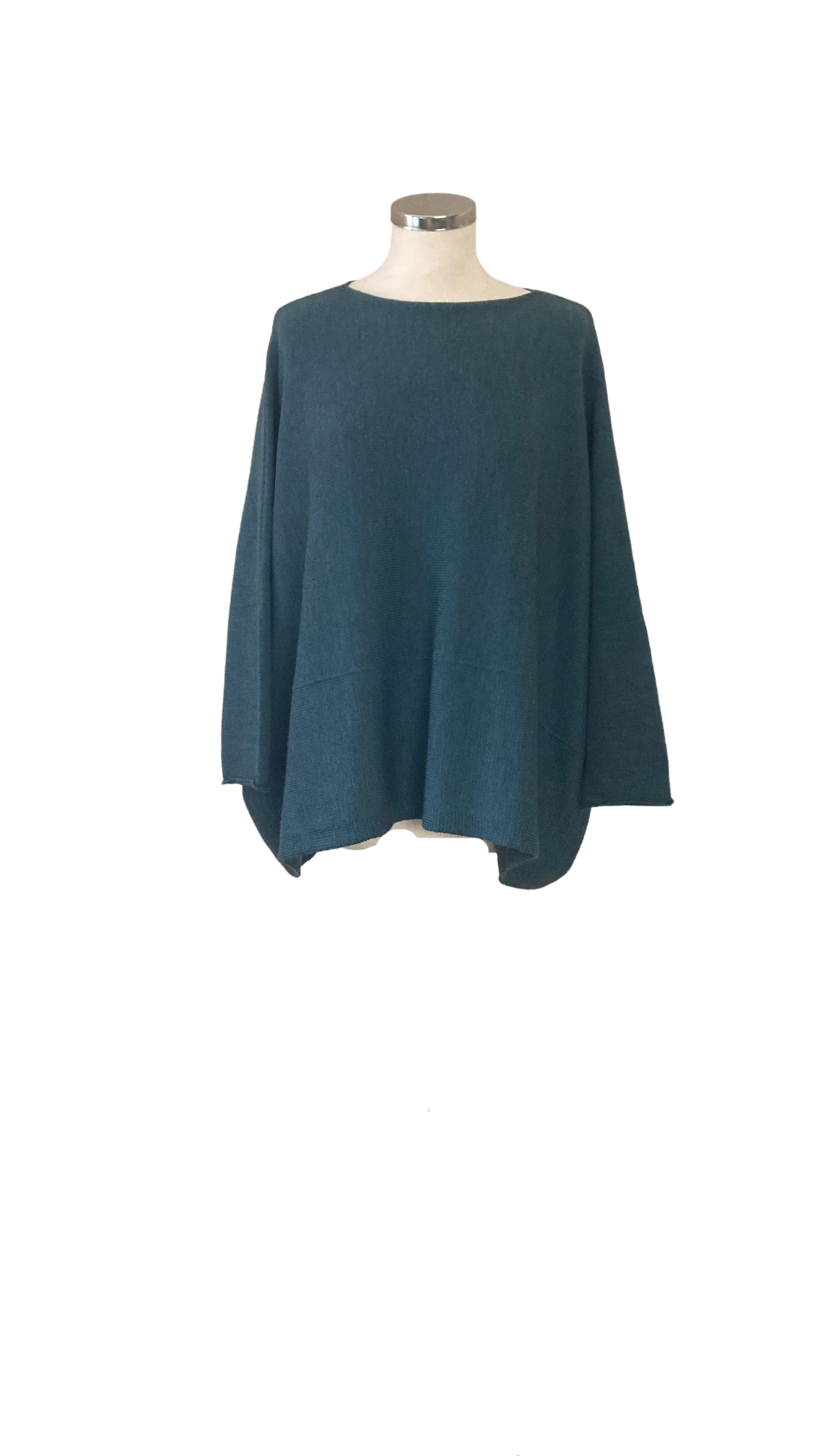 Turquoise Slash Neck Jumper