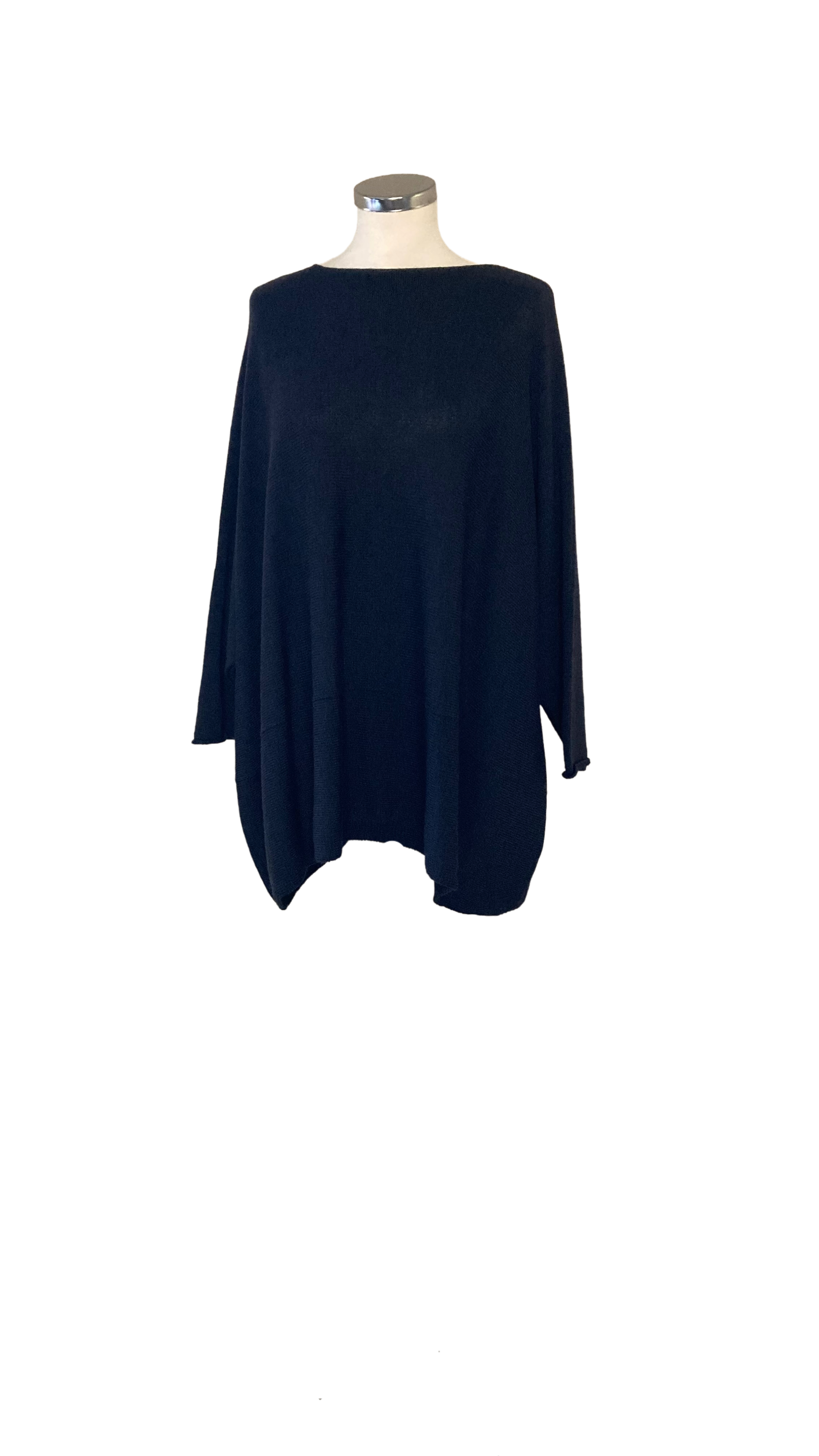 Navy Slash Neck Jumper
