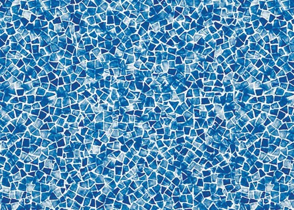 Motif de mosaïque en morceaux de carrelage bleu.