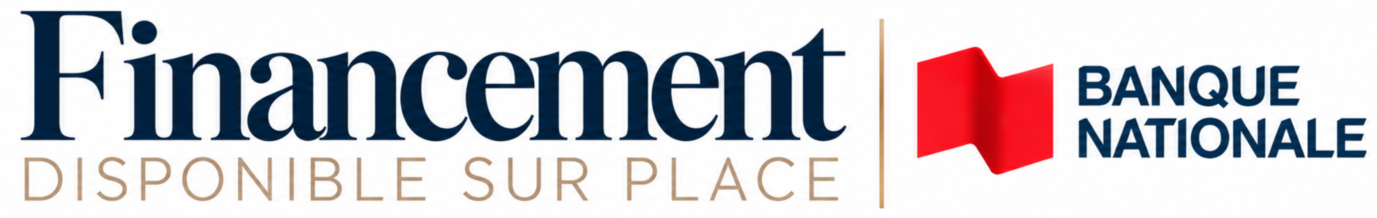 Logo de la Banque Nationale avec texte 'Financement Disponible sur Place'