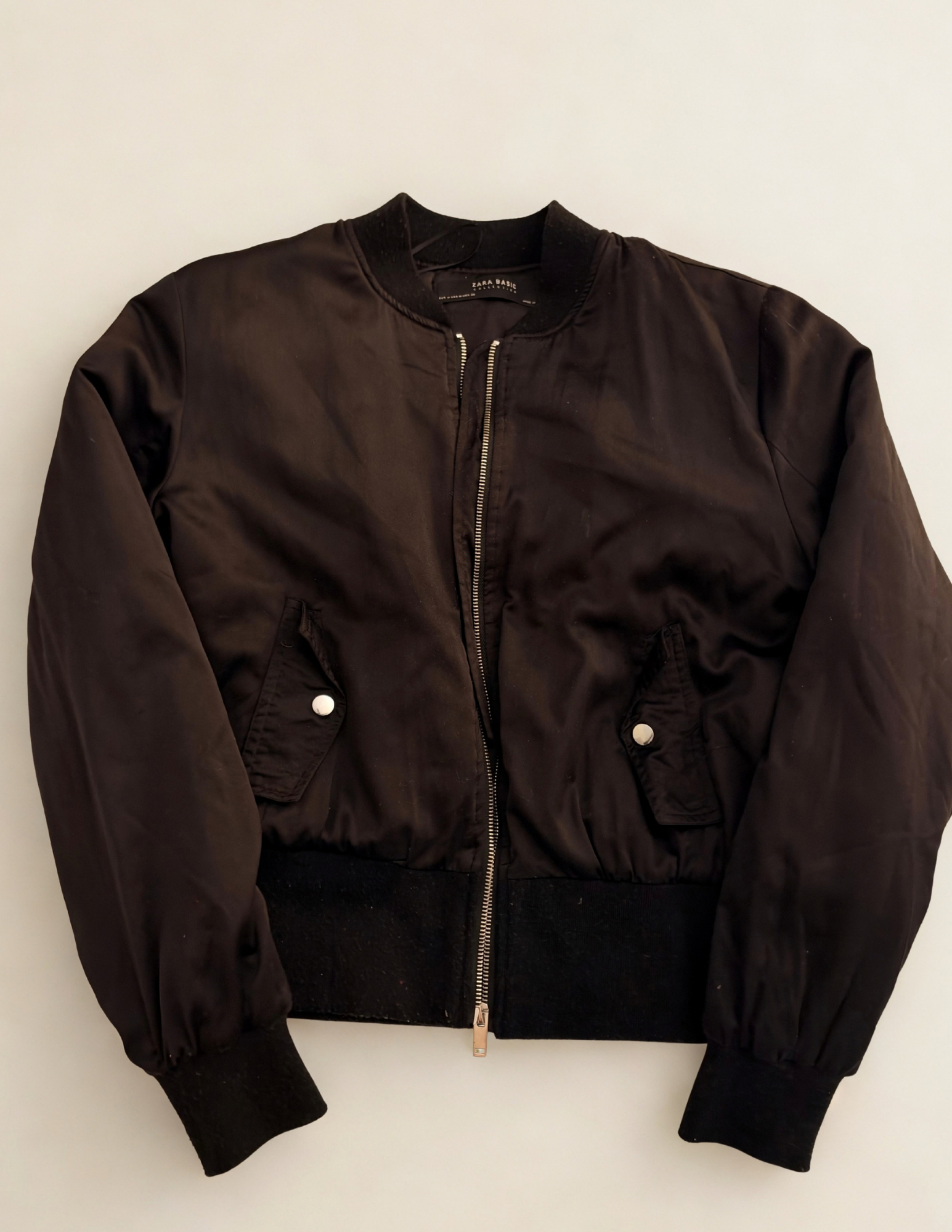 Black Satin Fitted Jacket