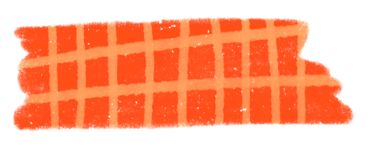 Orange checkered cloth.