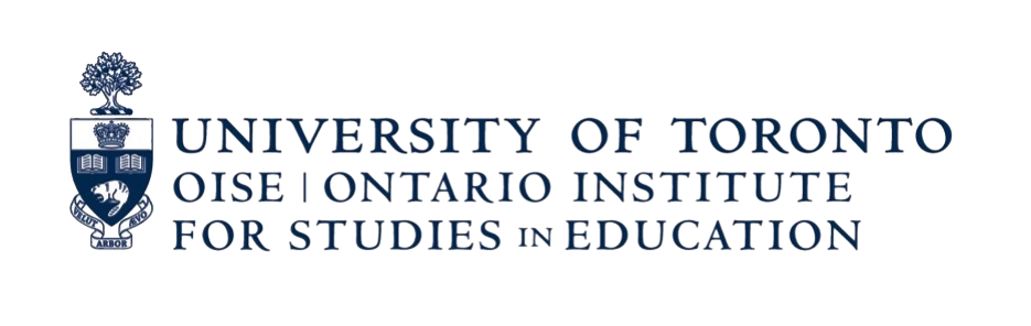 Logo of the University of Toronto, Ontario Institute for Studies in Education, featuring a crest with a tree and shield, and text emphasizing the university and education studies.