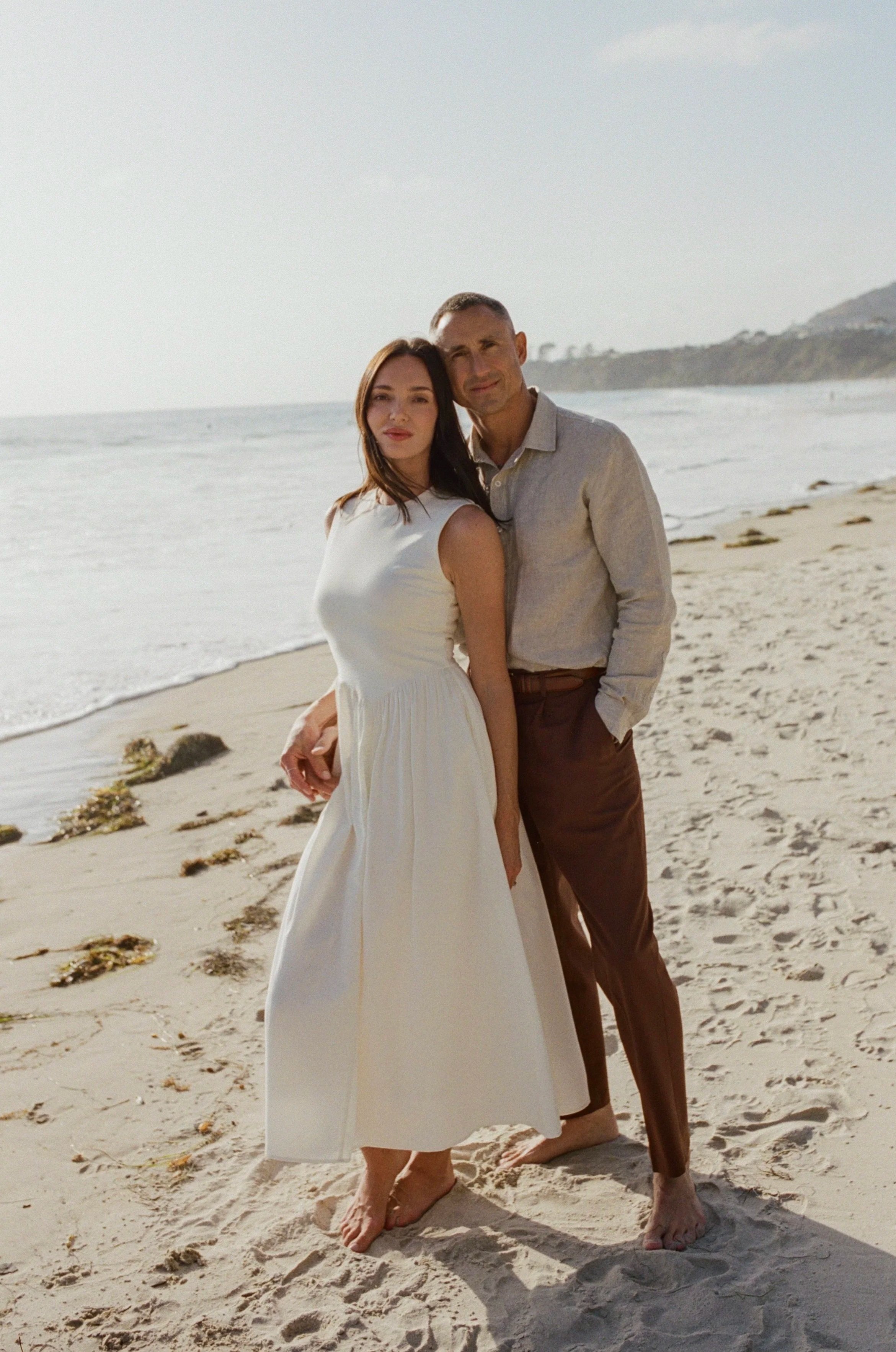 Julia and Rob Hoadley on the beach in Southern California.