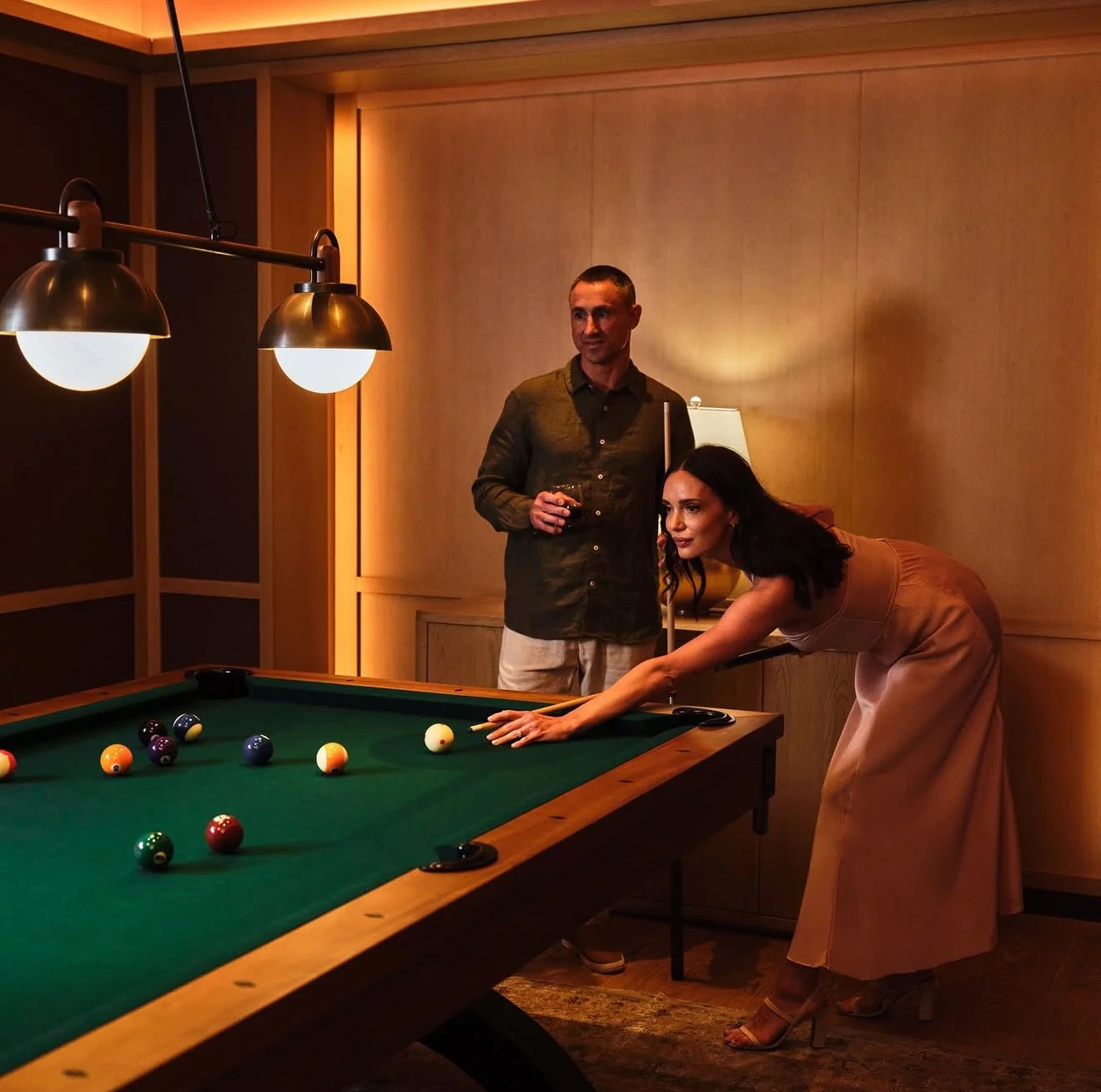 Lifestyle modeling in a luxury hotel or resort setting.