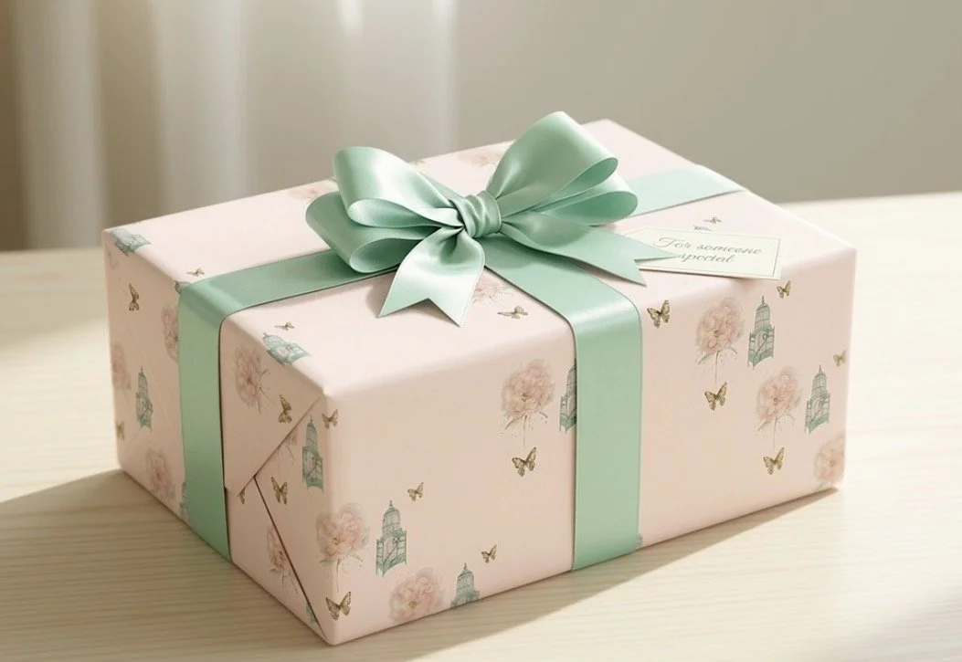 Frogs and Roses Gift Wrap